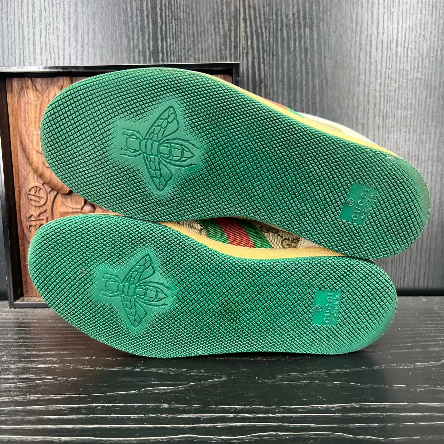 Gucci Gucci Distressed Sneaker Gray-Green Women's 35.5 Size US 5 / IT 35 - 7 Thumbnail