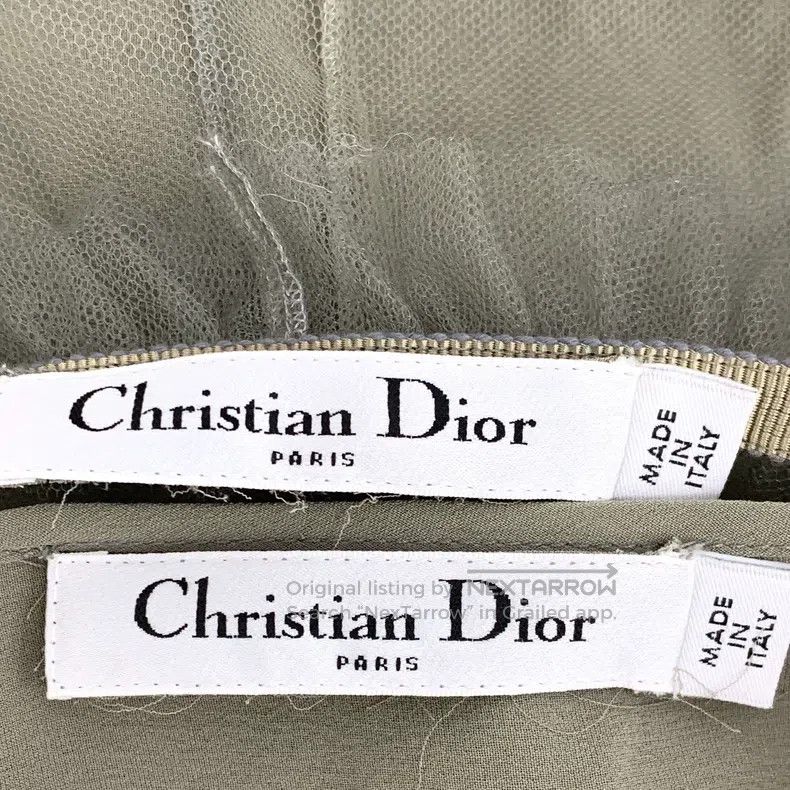 Dior Dior Olive green mulberry silk casual mesh skirt Size 24" / US 00 / IT 34 - 5 Thumbnail
