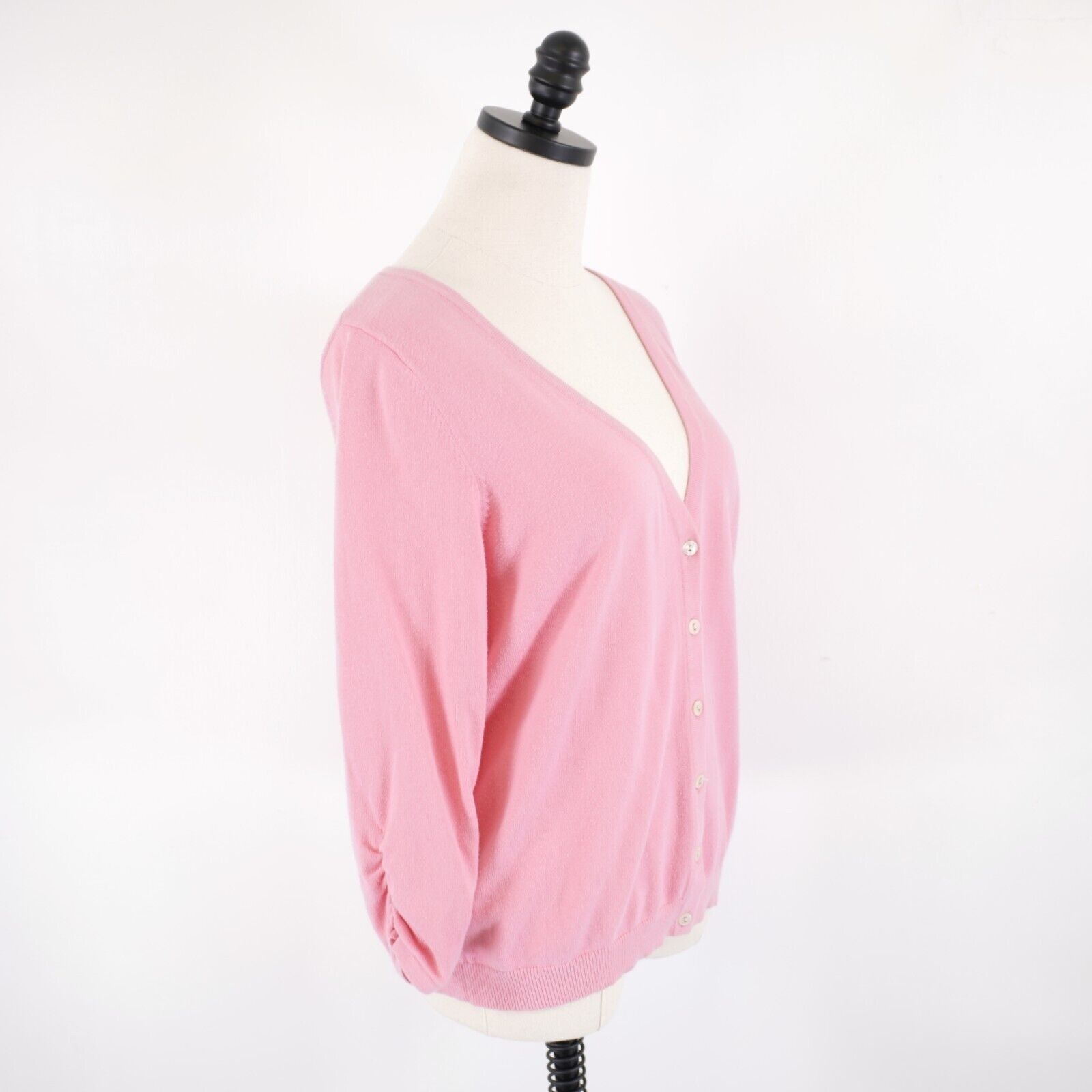 Tommy Hilfiger Tommy Hilfiger Medium Pink Button Cardigan Sweater Long Flut Size M / US 6-8 / IT 42-44 - 7 Thumbnail