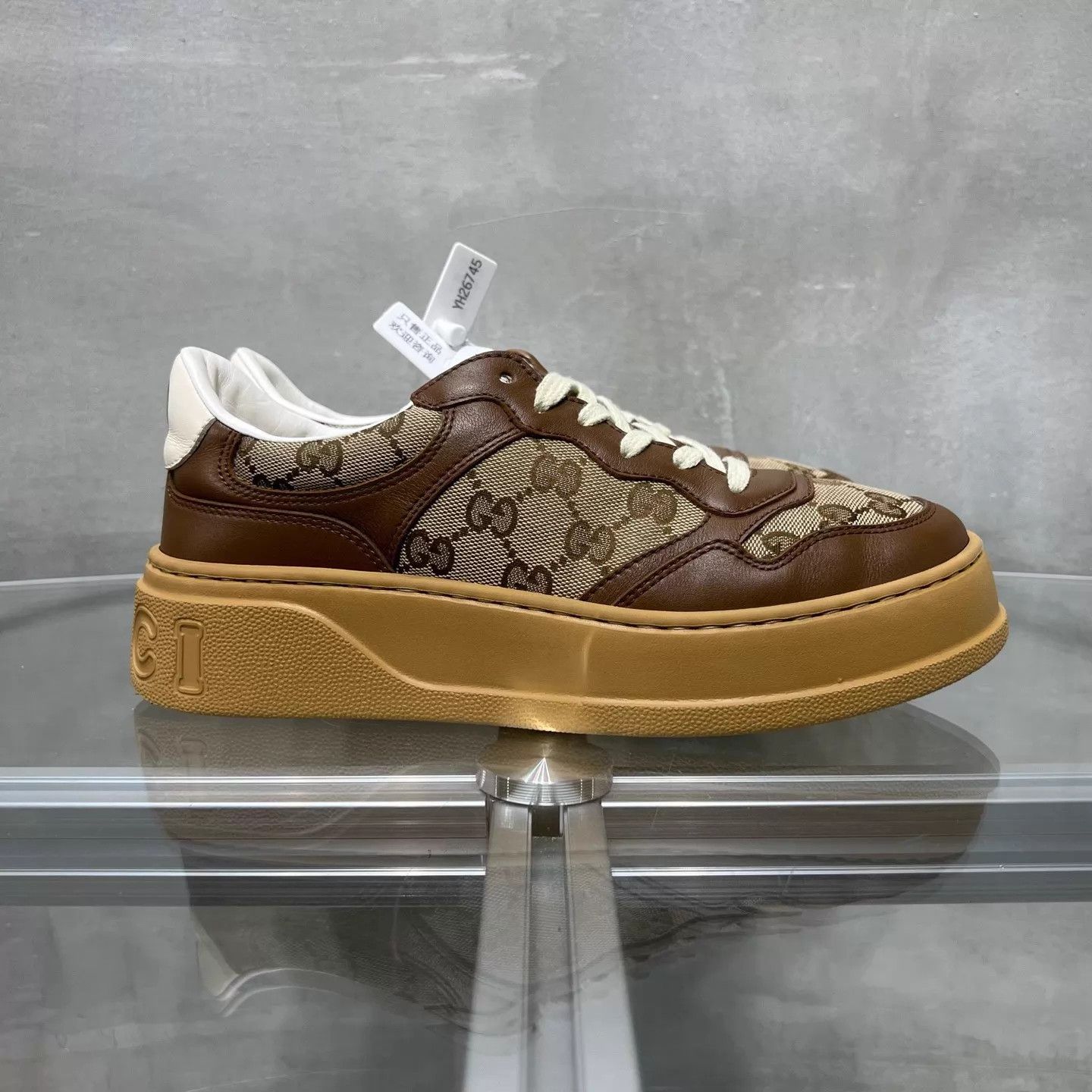 Gucci Gucci Chunky B GG Brown 38.5 Sneaker Size US 8 / IT 38 - 4 Thumbnail