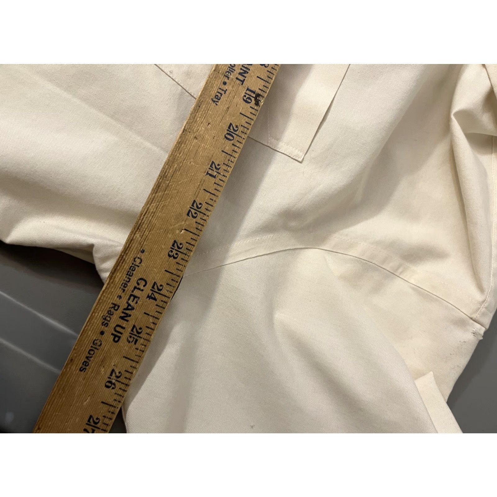 Stafford Stafford Shirt Men 17 Cream Beige Check Wrinkle-Free Athletic Fit Short Sleeve Button-Up Casual Dock Pocket Size US XL / EU 56 / 4 - 5 Thumbnail