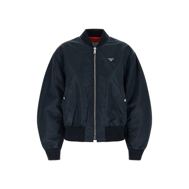 Prada PRADA Blue Bomber Jacket New & Authentic (Women's size:IT 38 Size XS / US 0-2 / IT 36-38 - 1 Thumbnail