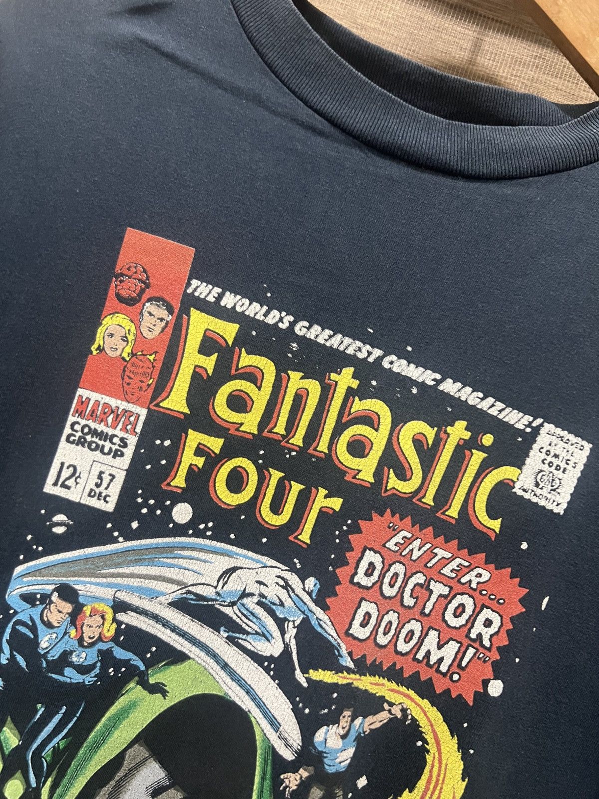Marvel Comics × Vintage 00s Fantastic Four Enter Doctor Doom Comics Poster Promo Size US L / EU 52-54 / 3 - 2 Thumbnail