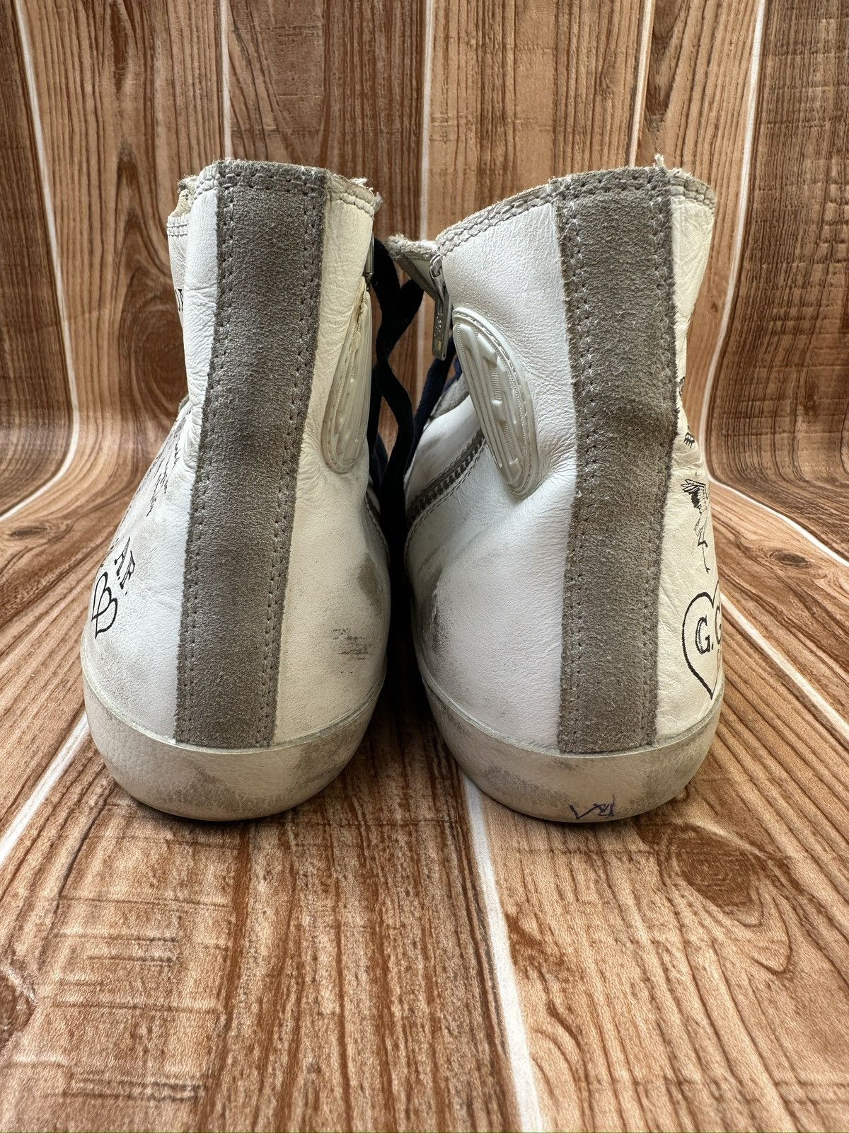 Golden Goose Golden Goose Francy Graffiti Print Leather Sneaks Size US 10 / EU 43 - 13 Thumbnail