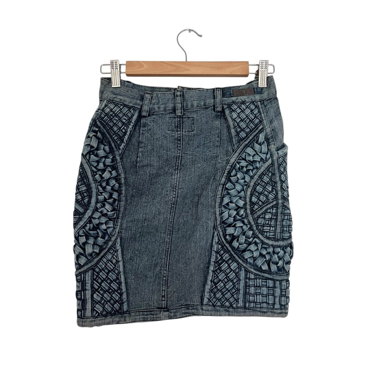 KTZ Ktz quilt denim skirt Size 28" / US 6 / IT 42 - 3 Thumbnail