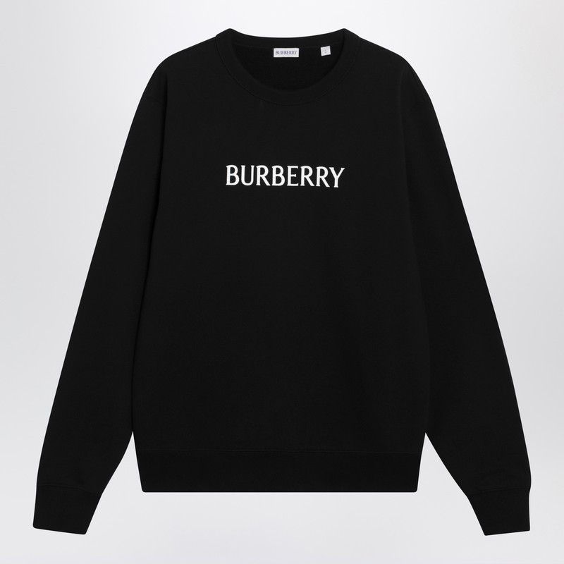 Burberry Burberry Black Slim Cotton Terry-Effect Sweatshirt Size US L / EU 52-54 / 3 - 1 Thumbnail