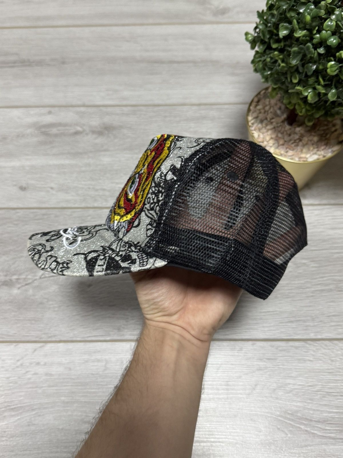 Ed Hardy Ed Hardy vintage tiger 🐯 trucker mesh cap hat eb0 Size ONE SIZE - 2 Thumbnail