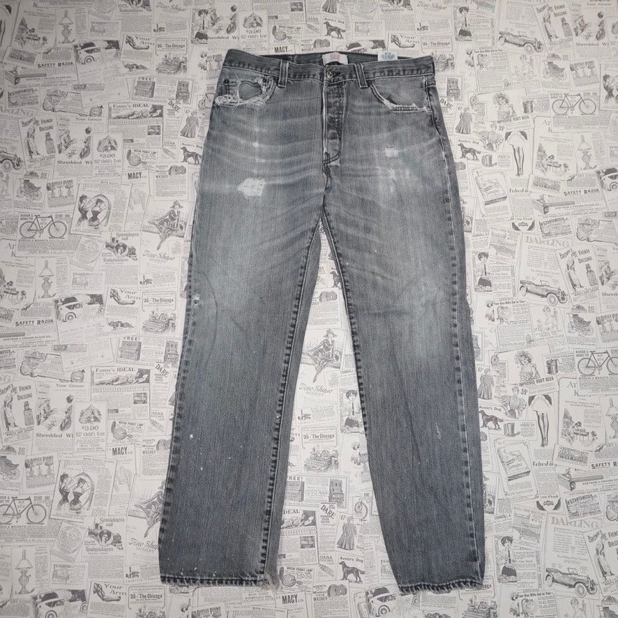 Levi's 34x32-Vintage Y2K Levi’s 501 slightly distressed faded jeans Size US 34 / EU 50 - 2 Thumbnail