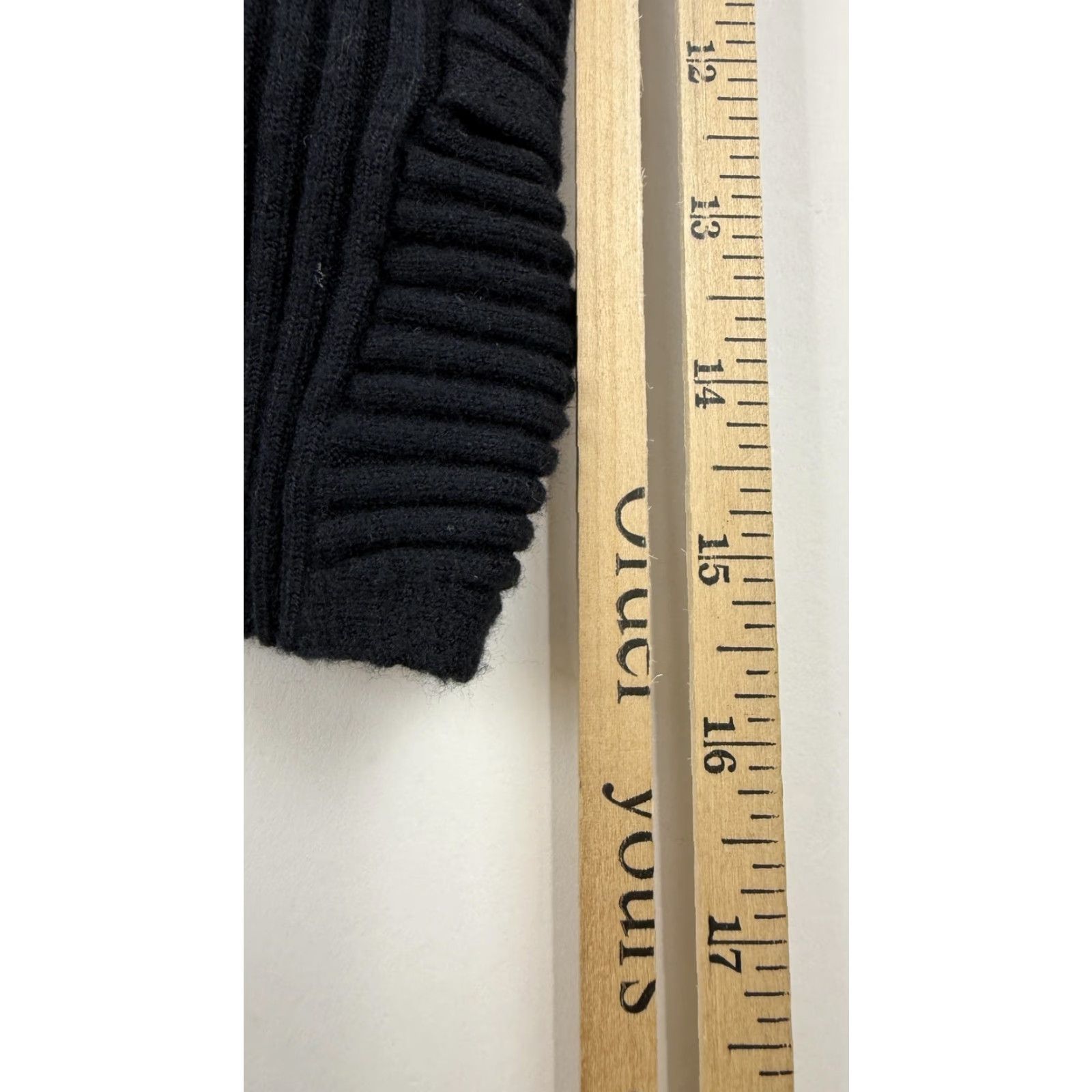 Abercrombie & Fitch Abercrombie & Fitch Sweater Womens XS Black Ribbed Wrap Cropped Long Sleeve Size XS / US 0-2 / IT 36-38 - 7 Thumbnail