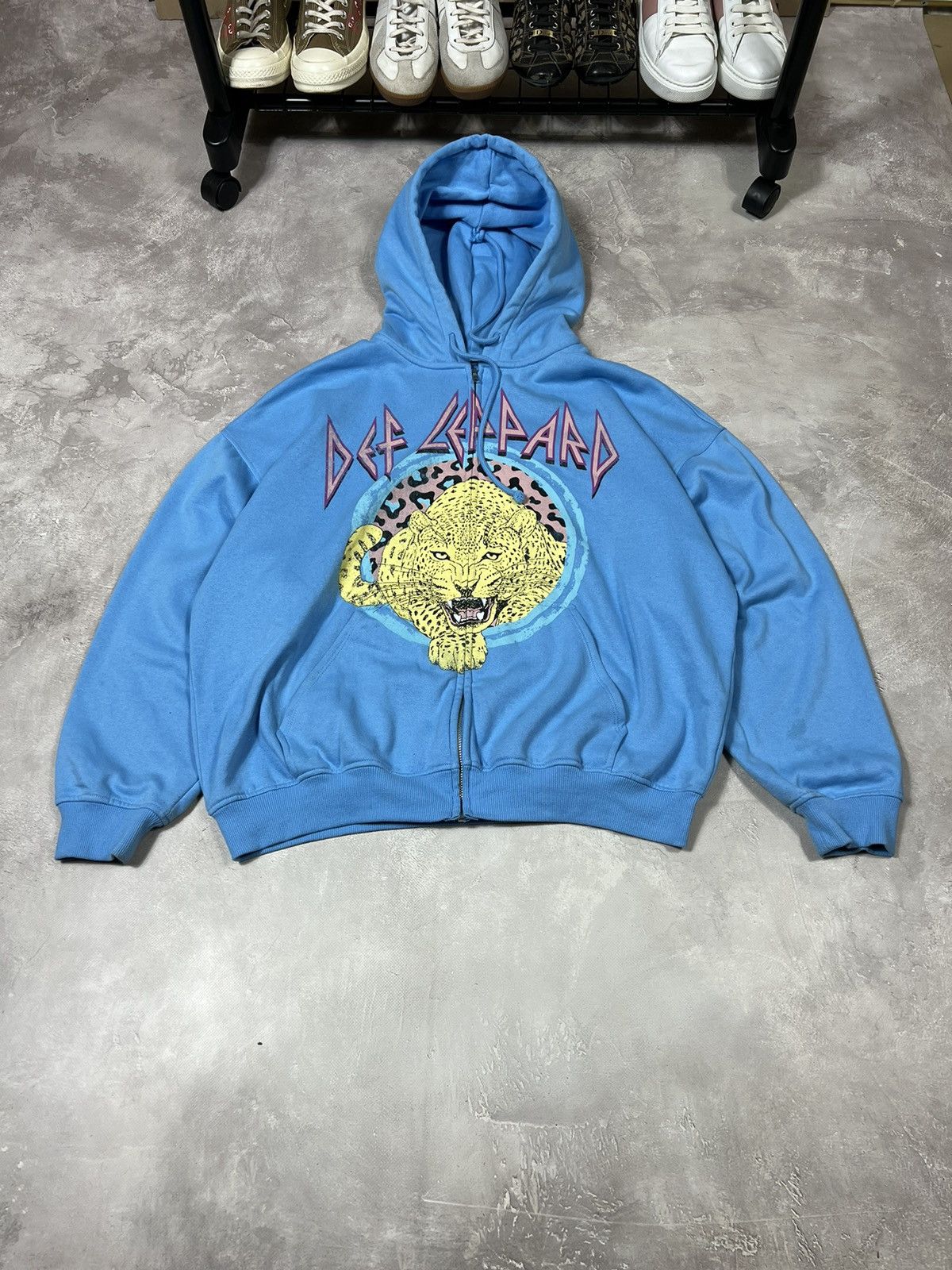 Band Tees Vintage Def Lepard Y2k Baggy Zip Hoodie Size US M / EU 48-50 / 2 - 2 Thumbnail