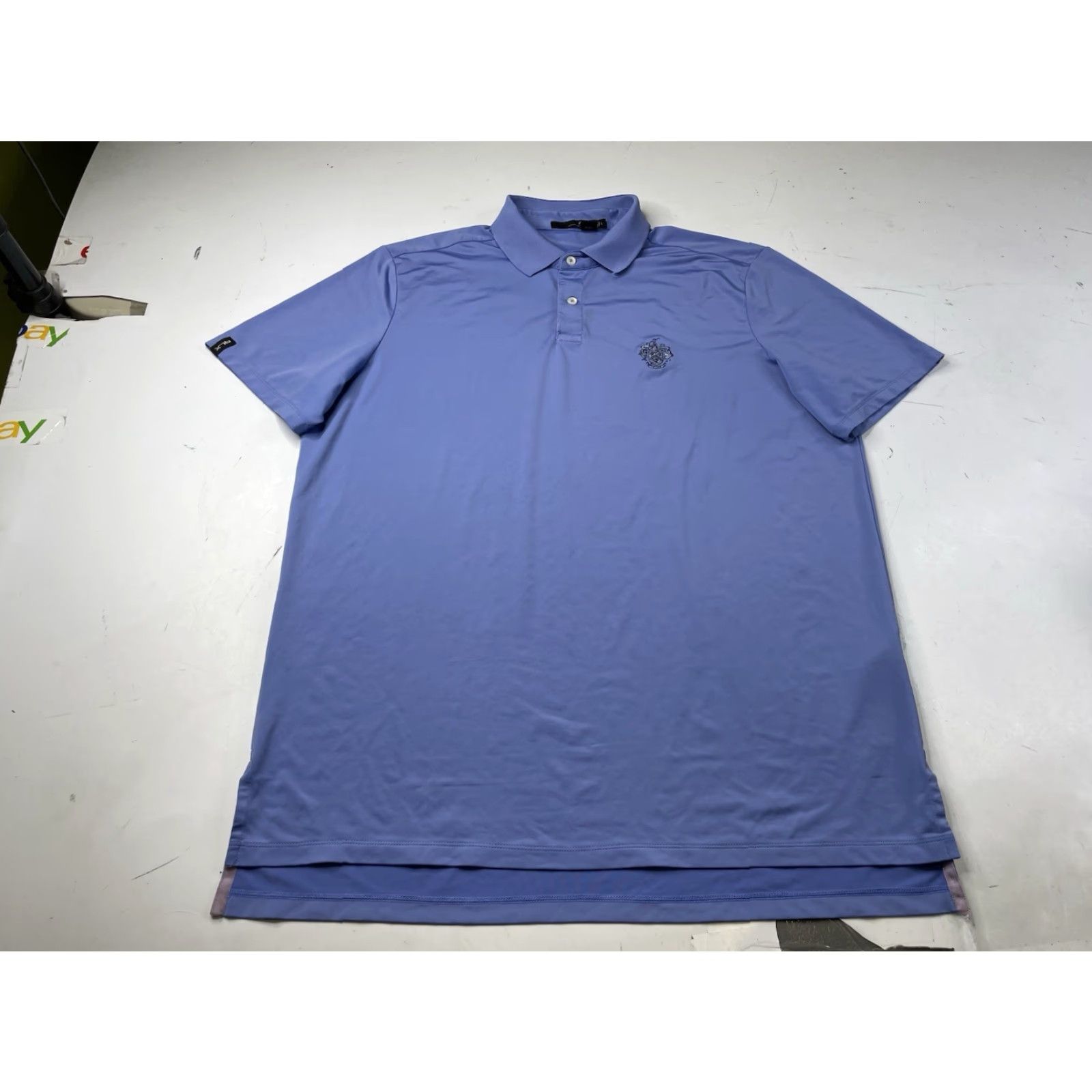 RLX Ralph Lauren RLX Ralph Lauren Polo Shirt Golf Trump National Blue Performance Mens Large Size US L / EU 52-54 / 3 - 2 Thumbnail