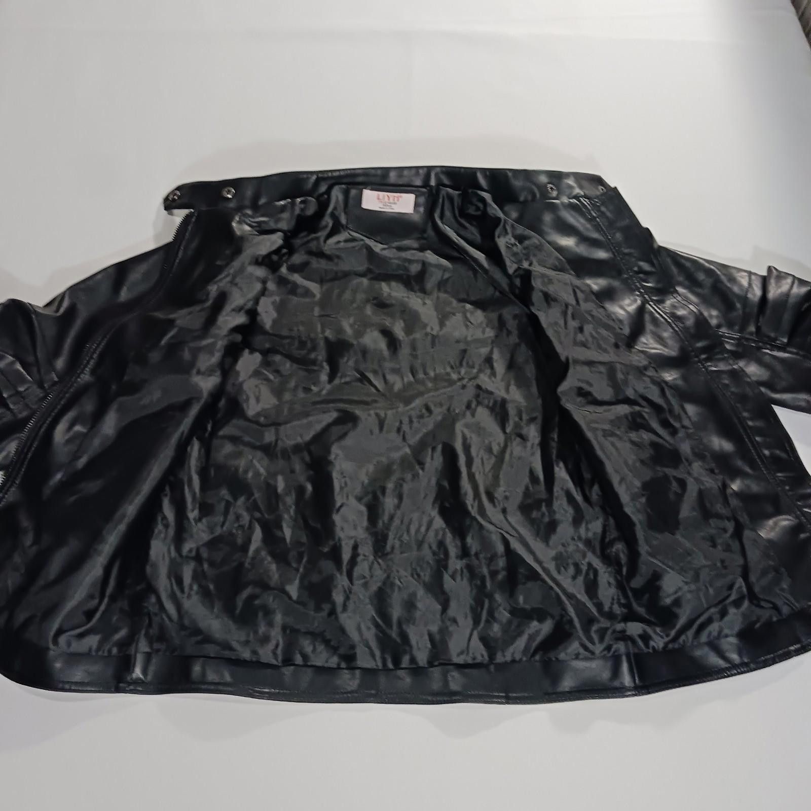 Other LJYH Jacket Women's Faux Leather Pleated Elbow T11-12 Black Size ONE SIZE - 9 Thumbnail