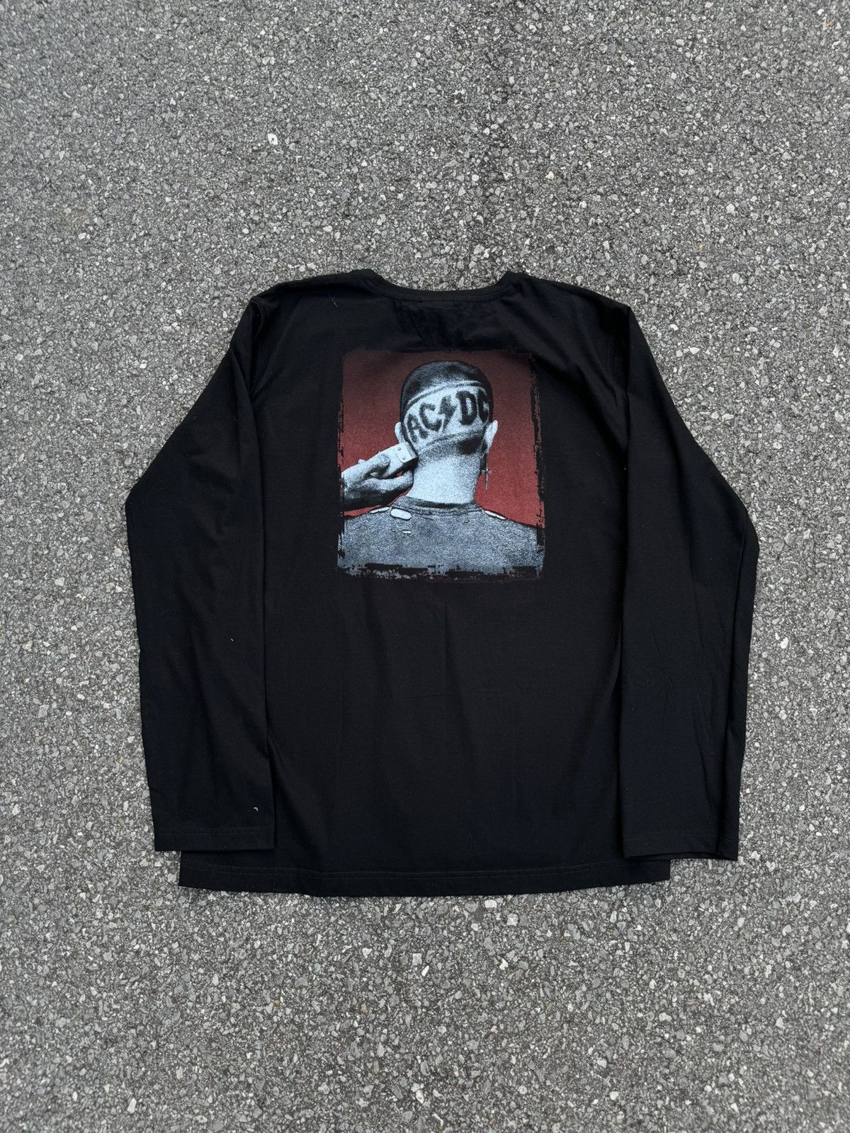 Band Tees × Vintage AC/DC longsleeve 00s vintage crazy black logo rock metal Size US XL / EU 56 / 4 - 2 Thumbnail