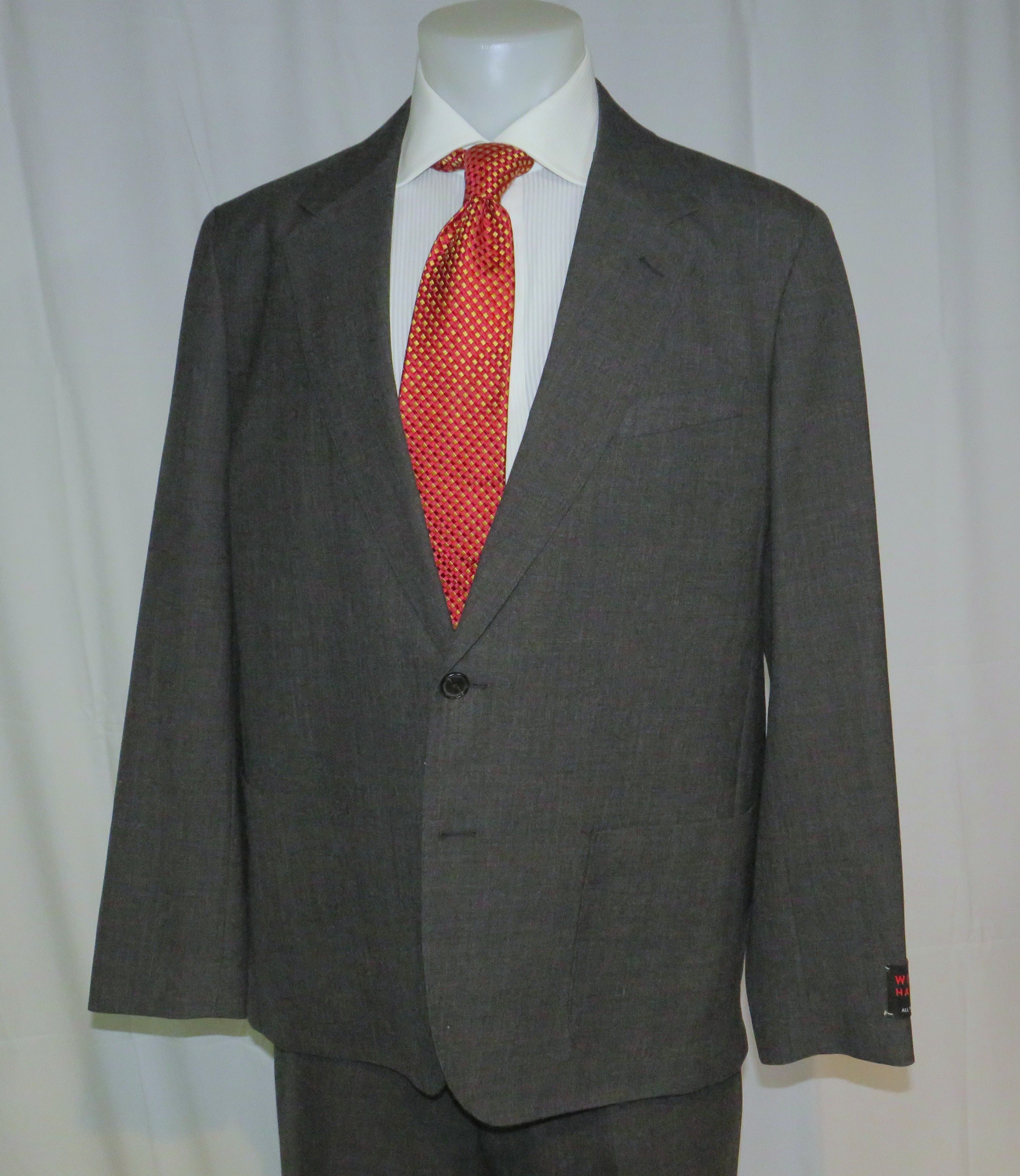 J.Crew Kenmare Halstead Gray Fresco Wool Two Button Suit 44R NWT Size 44R - 8 Thumbnail