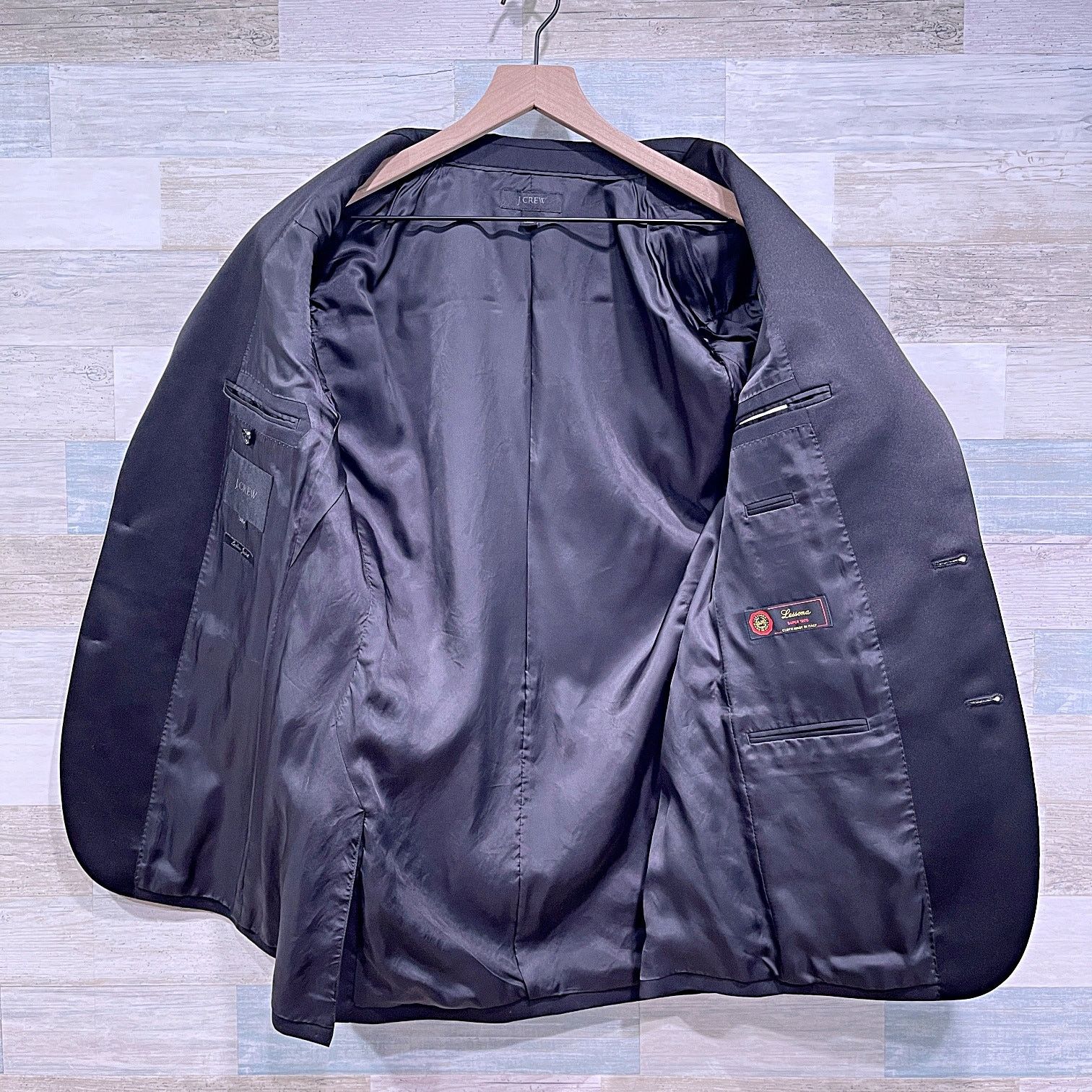J.Crew J CREW Peak Lapel Ludlow Jacket Black Mens 38R Size 38R - 4 Thumbnail