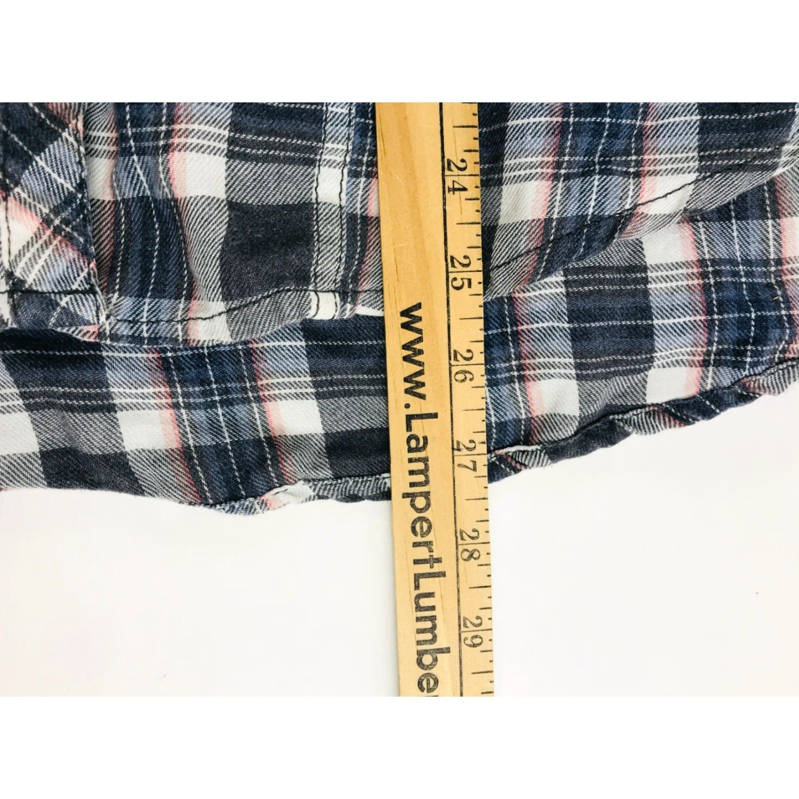 Vintage Maurices Shirt Women's M Black Blue Button Up Plaid Pearl Snap Pocket Flaps Size M / US 6-8 / IT 42-44 - 4 Thumbnail