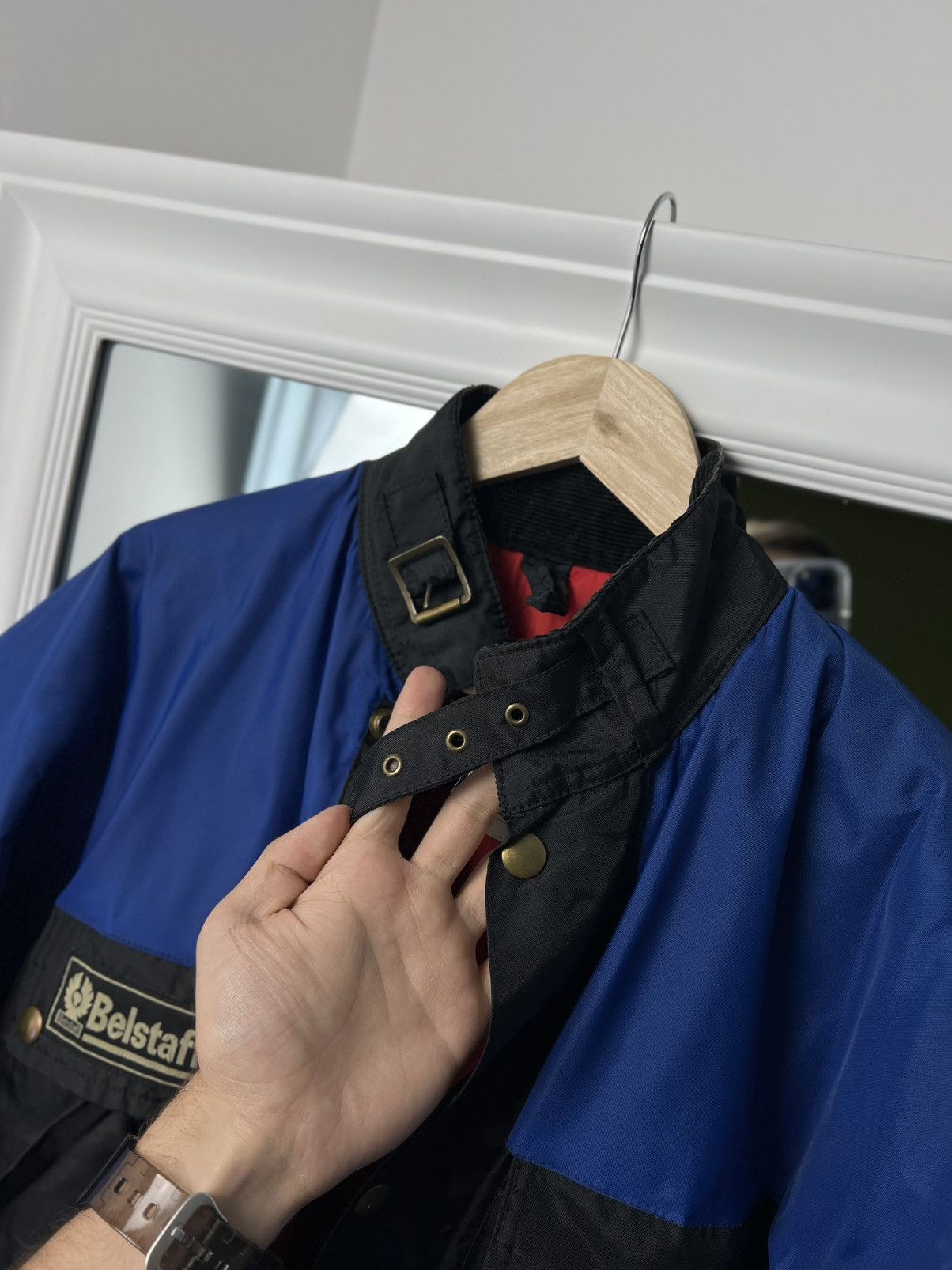 Belstaff Vintage Belstaff Formula 750 Moto Jacket Blue Black M/L Size US M / EU 48-50 / 2 - 14 Thumbnail