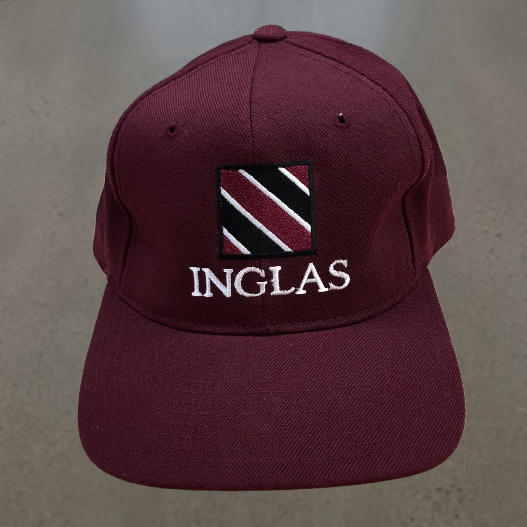Vintage INGLAS Logo Snapback Cap Hat Mens One Size Maroon Adjustable Embroidered Yupoong Size ONE SIZE - 1 Thumbnail