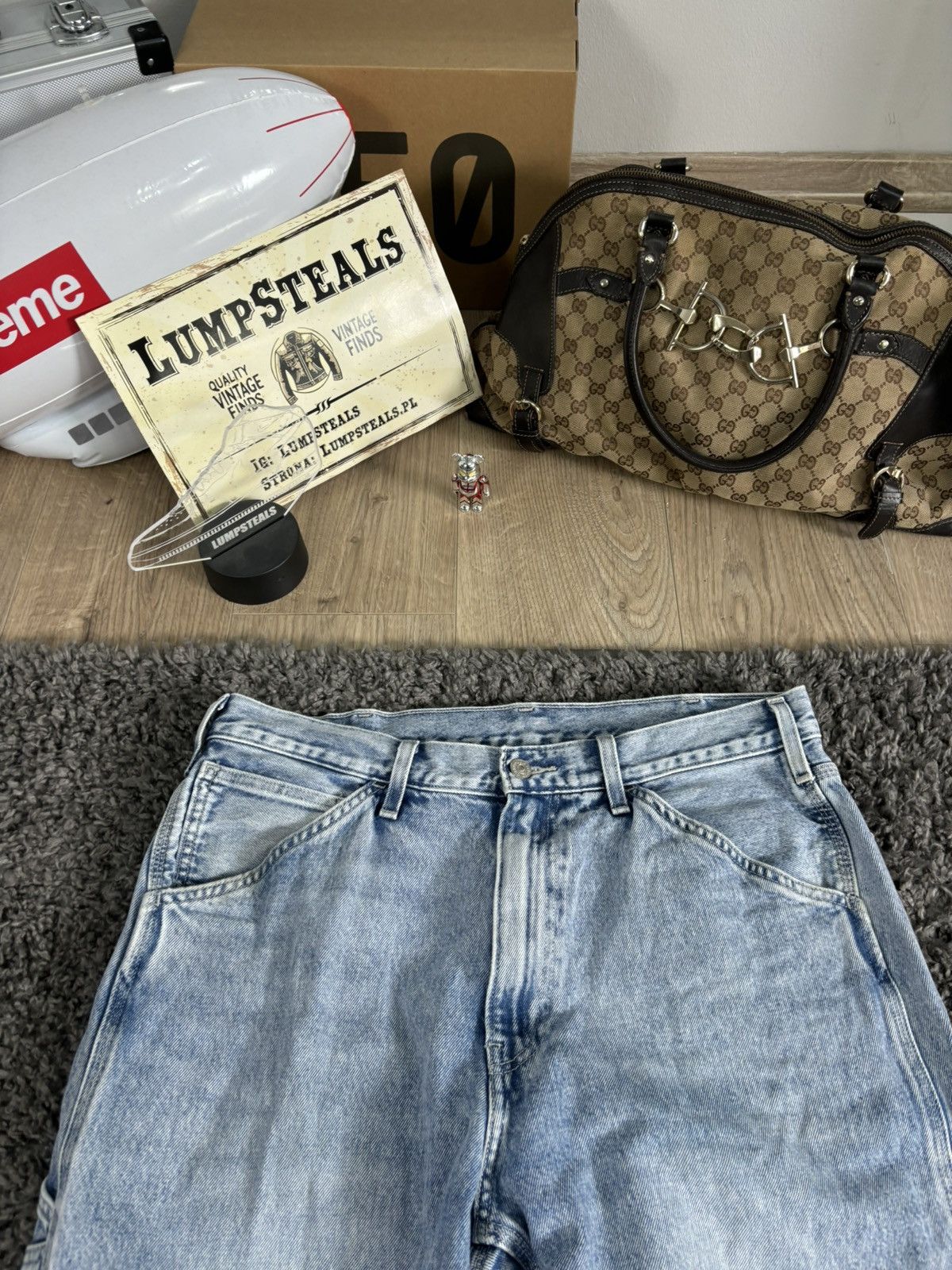 Japanese Brand × Levi's Vintage Denim Pants Faded Wide Leg Carpenter Levis Japanese Size US 34 / EU 50 - 7 Thumbnail