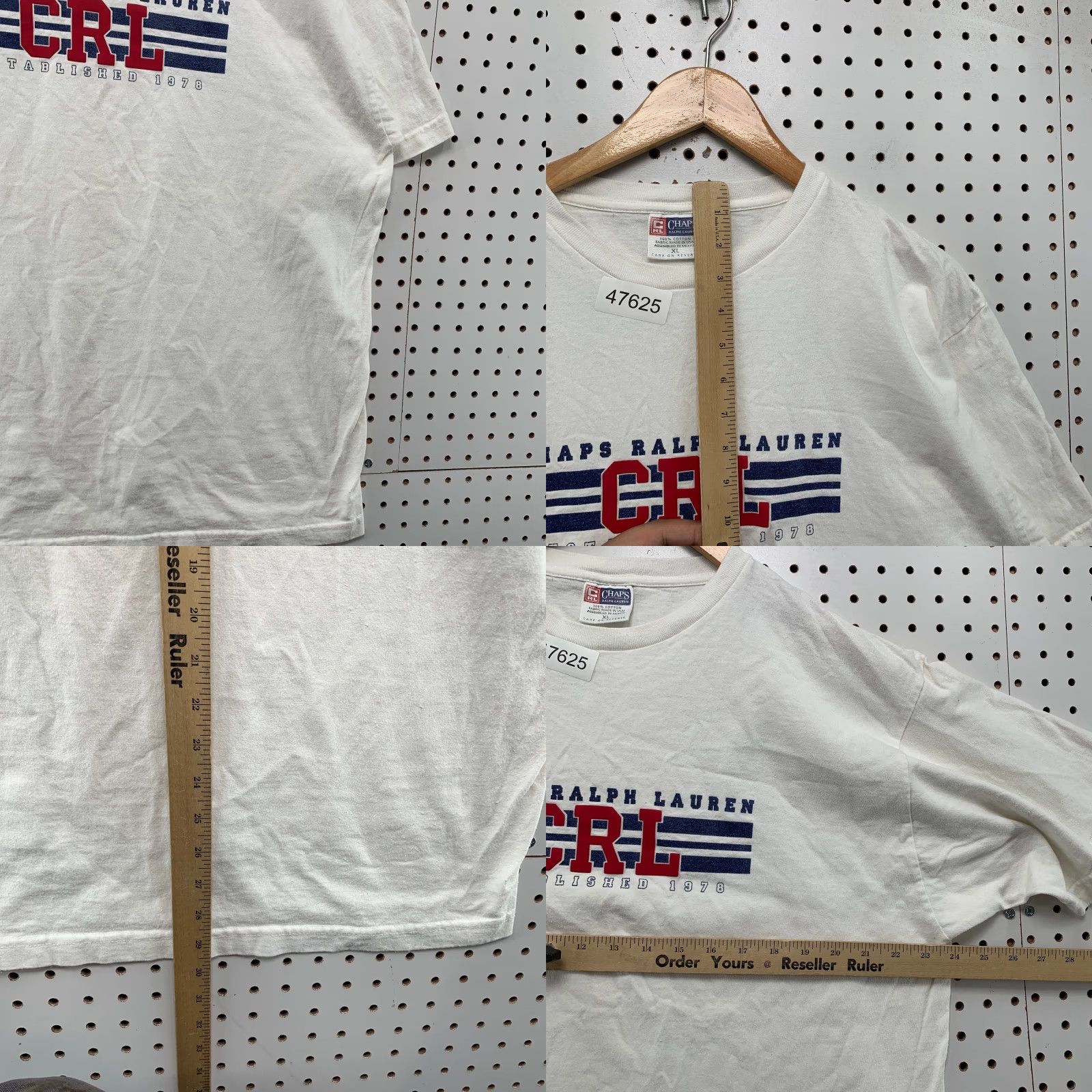 Ralph Lauren VINTAGE Ralph Lauren T-Shirt Mens XL White Short Sleeve 90s Made USA Size US XL / EU 56 / 4 - 8 Thumbnail