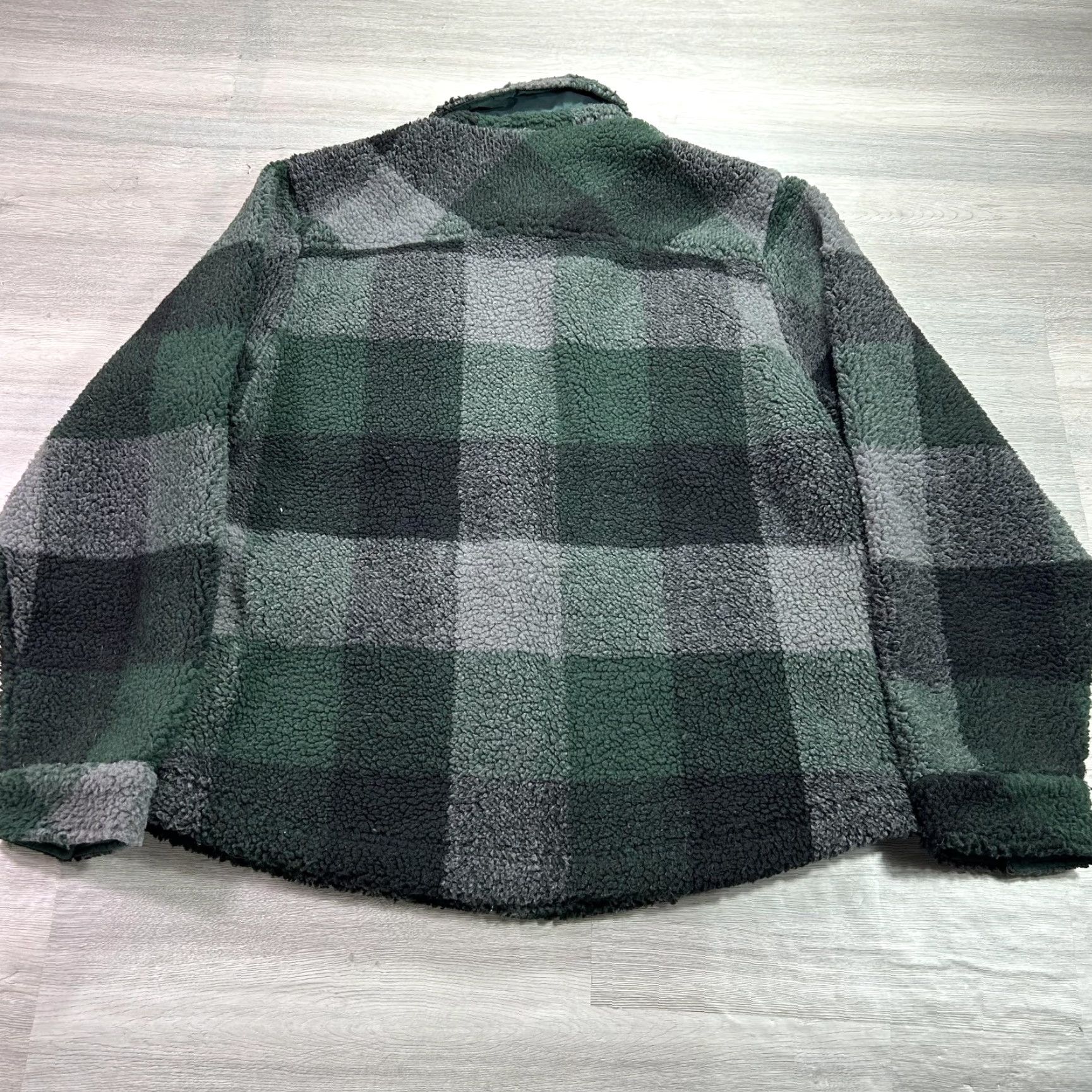 KAVU KAVU Jacket Mens XL Green Plaid Sherpa Fleece Full Zip Lined Outdoor Insulated Size US XL / EU 56 / 4 - 2 Thumbnail