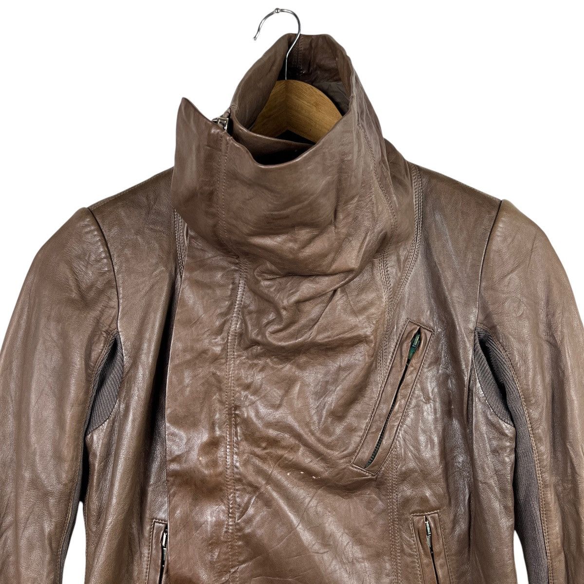 Rick Owens 🔥 RICK OWENS HYBRID LEATHER BOHO MOTORCYCLE JACKET Size M / US 6-8 / IT 42-44 - 10 Thumbnail