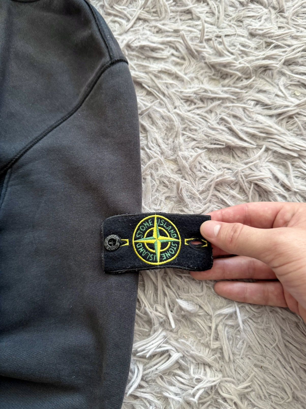 Stone Island 00s Stone Island Classic Washed Black Hoodie Casuals Y2k Size US S / EU 44-46 / 1 - 8 Thumbnail