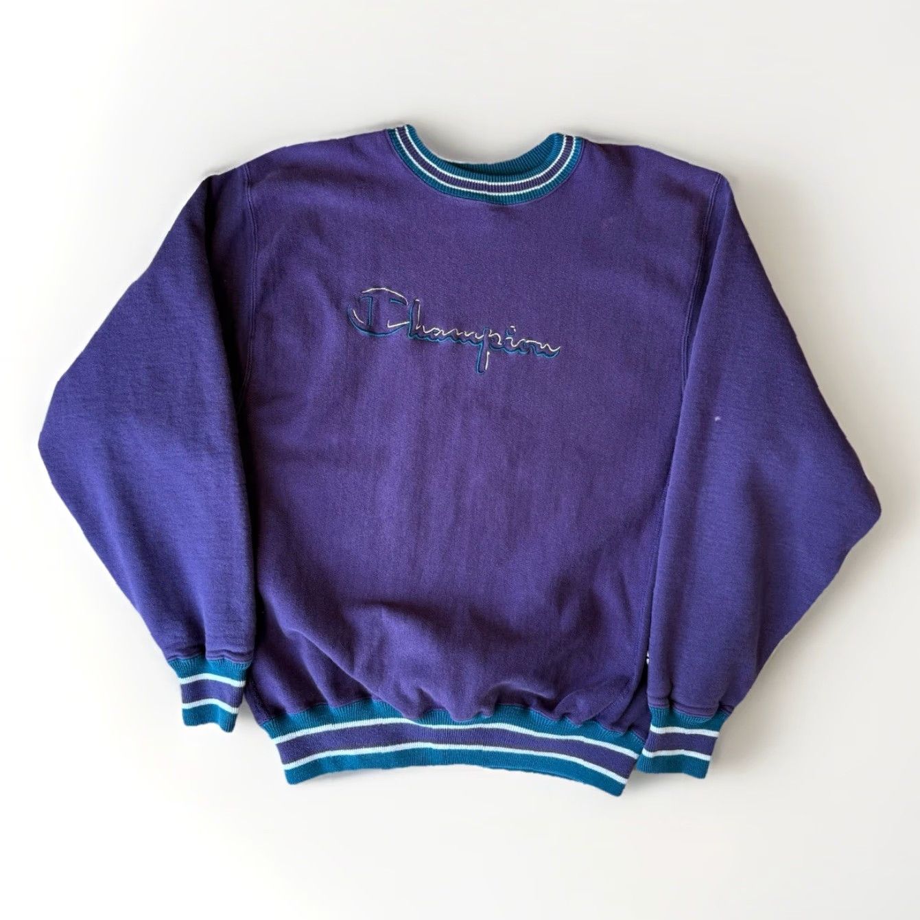 Champion VINTAGE Champion Reverse Weave Sweatshirt XL Purple 90s Fleece Made in USA Size US XL / EU 56 / 4 - 2 Thumbnail