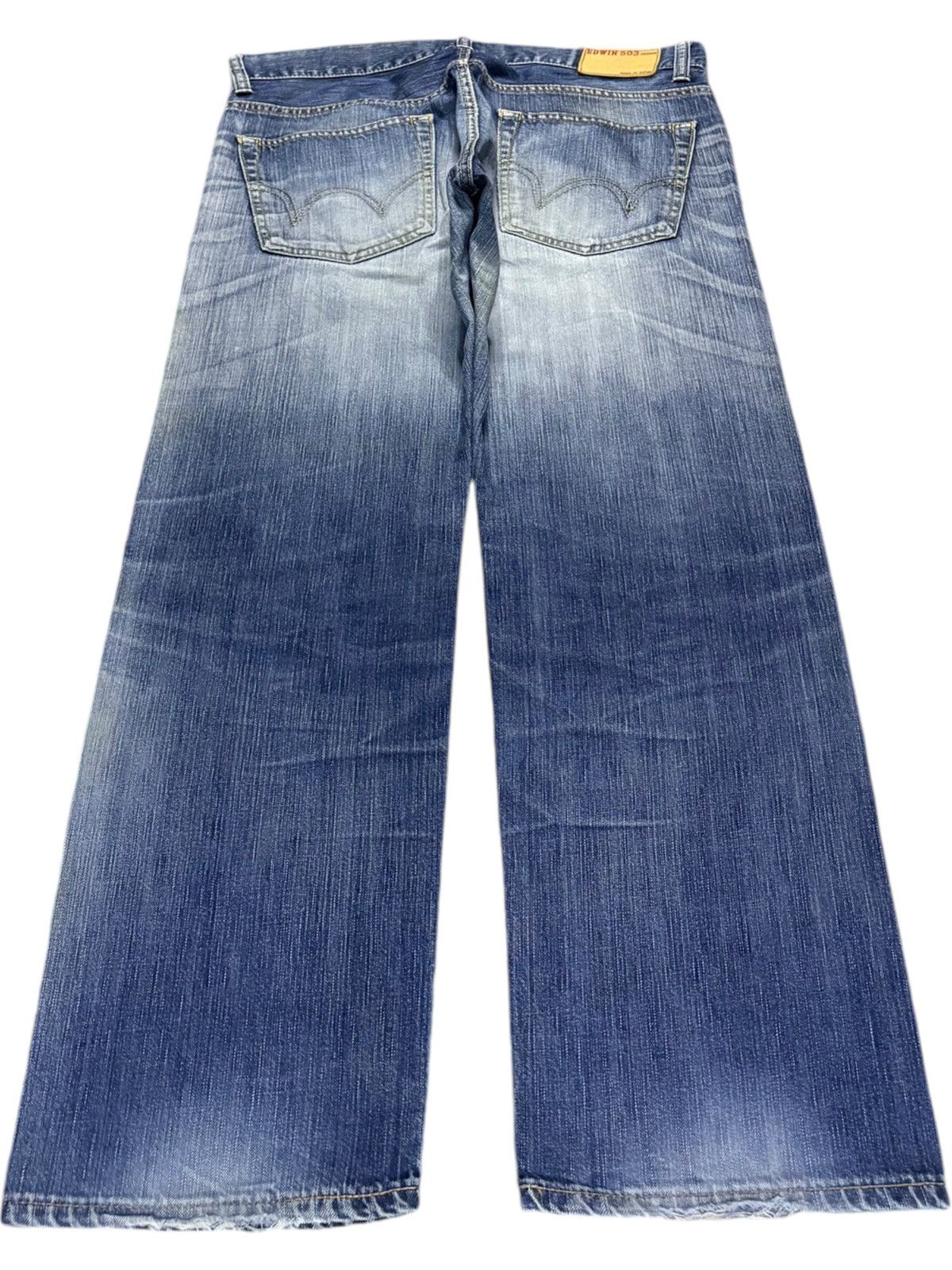 Edwin Vintage Japanese Edwin 503 Faded Wash Distressed Baggy Jeans Size US 36 / EU 52 - 2 Thumbnail