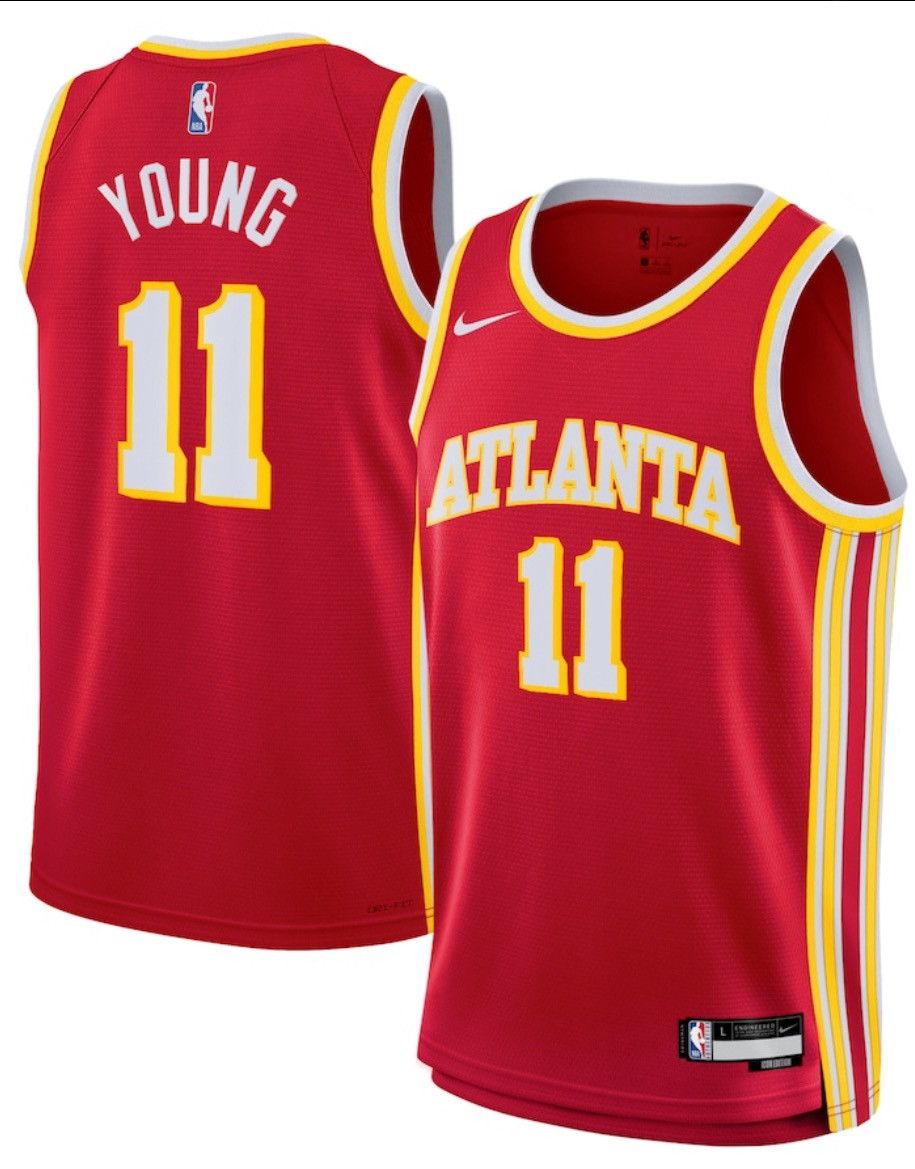 Nike Nike Atlanta Hawks “Trae Young 11” Swingman Jersey Size US XL / EU 56 / 4 - 1 Thumbnail