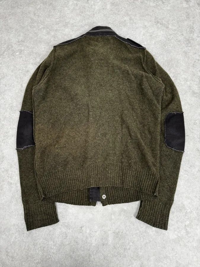 Diesel 2000s Diesel Green Avant-Garde Buttoned Wool Sweater Size US M / EU 48-50 / 2 - 4 Thumbnail