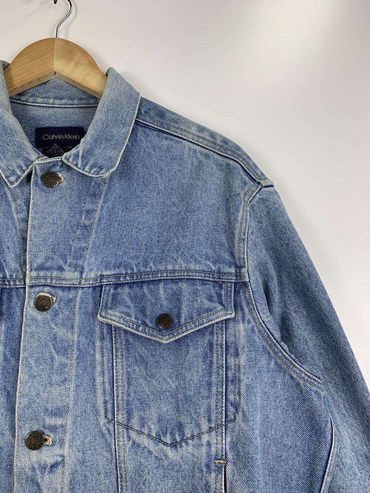 Calvin Klein × Vintage Vintage Calvin Klein Denim Jacket Size US S / EU 44-46 / 1 - 8 Thumbnail