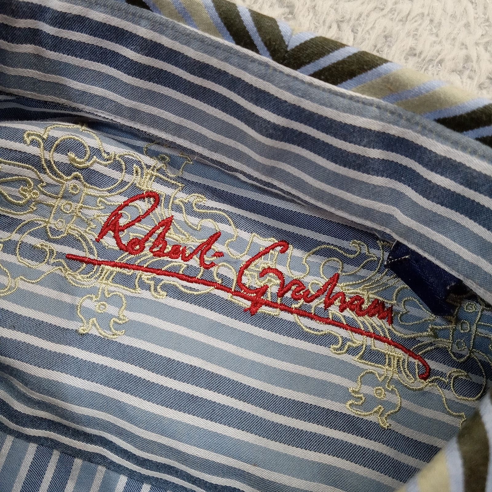 Robert Graham Robert Graham Shirt 2XL Men's Signature Long Sleeve Striped Size US XXL / EU 58 / 5 - 4 Thumbnail