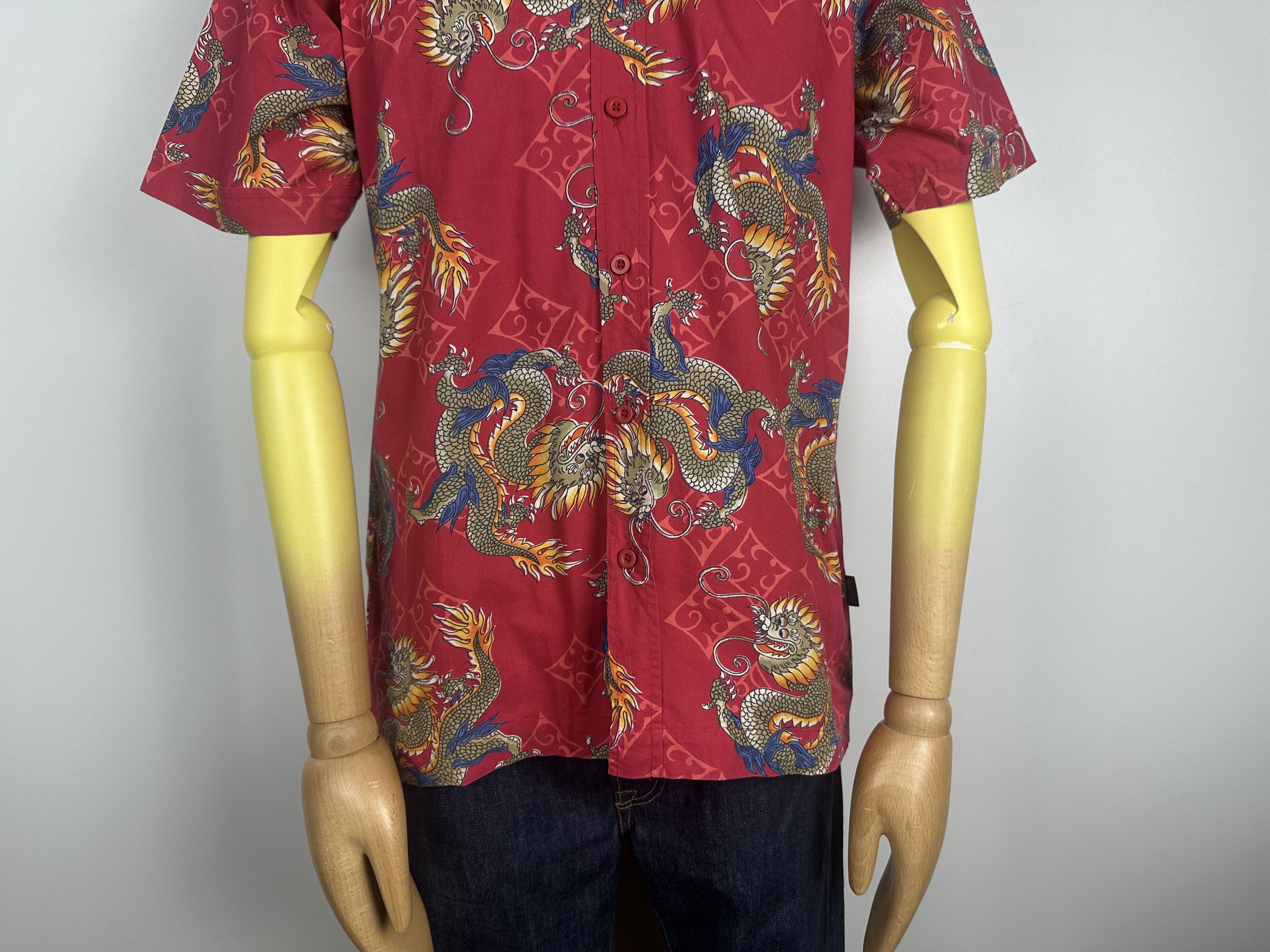 Vintage Dragon Vintage Button down 90s Unisex oversized blouse print Size US M / EU 48-50 / 2 - 4 Thumbnail