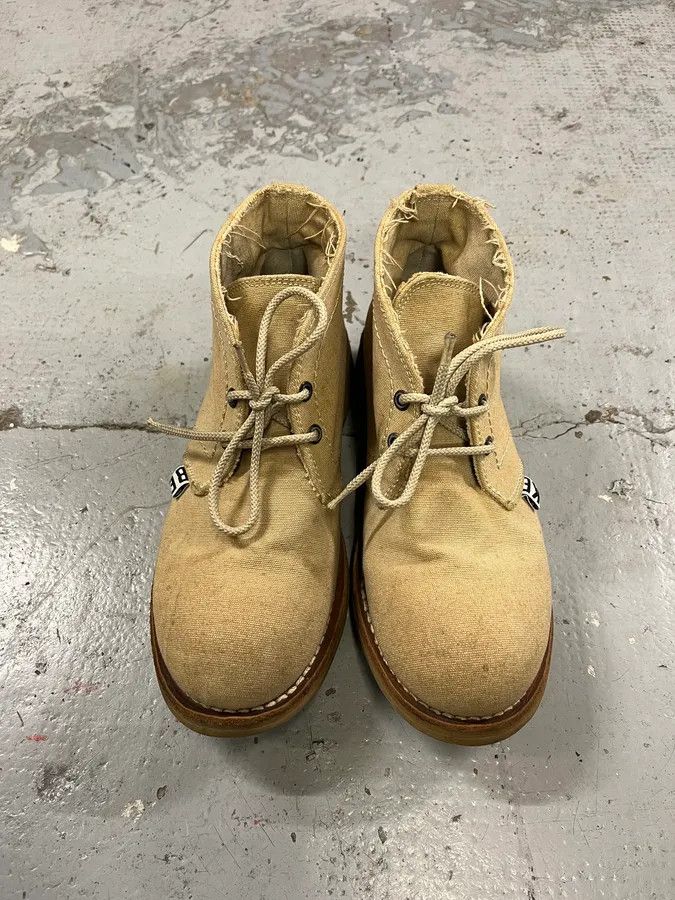 Dirk Bikkembergs 2000s Dirk Bikkembergs Canvas Beige Boots Size US 7 / EU 40 - 4 Thumbnail