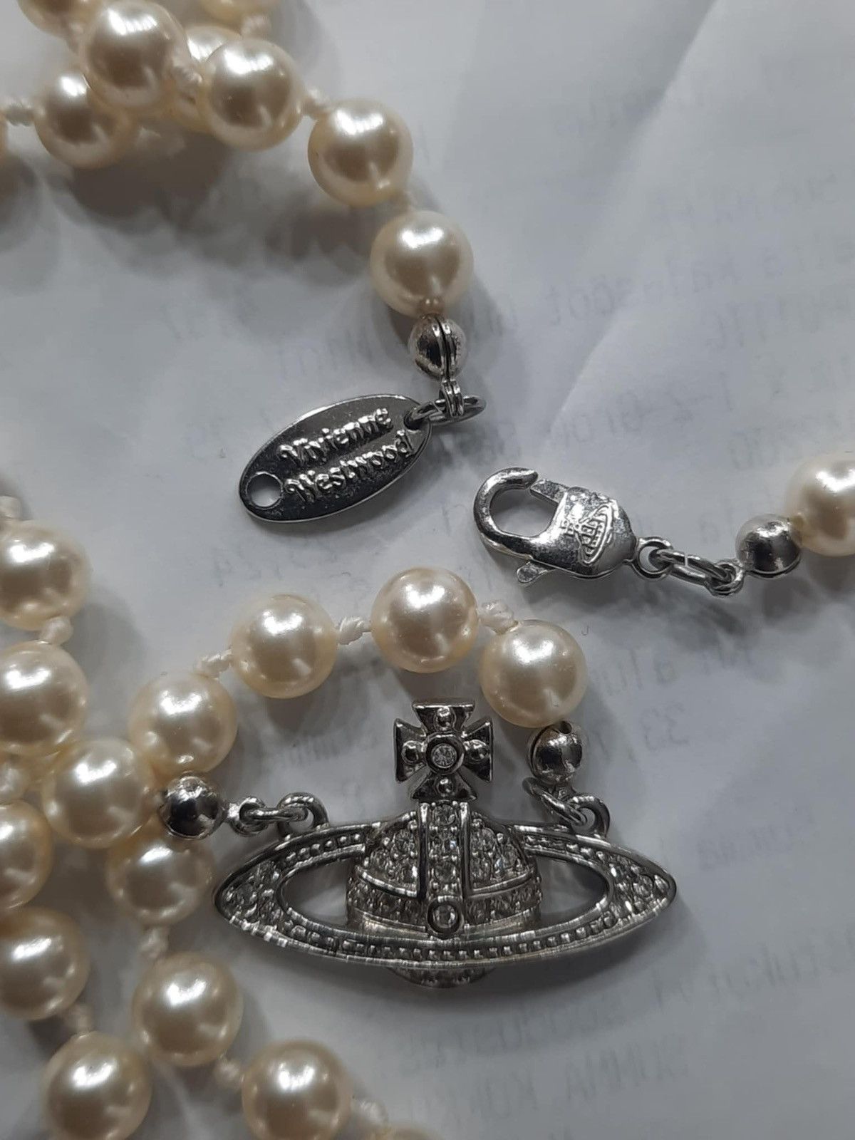 Vivienne Westwood Vivienne Westwood Pearl Mini Bas Relief Necklace Size ONE SIZE - 4 Thumbnail