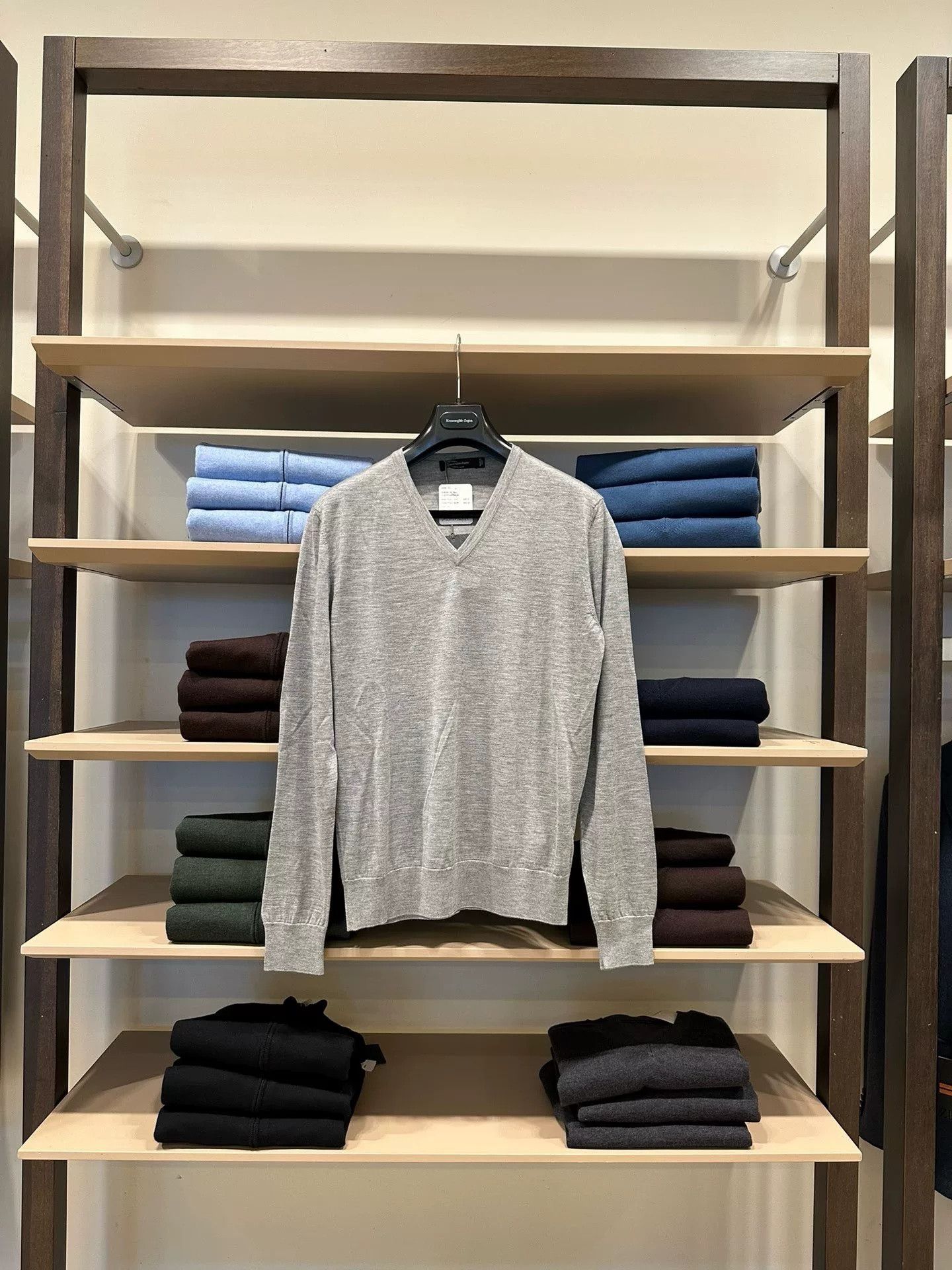 Ermenegildo Zegna Zegna Men's Gray Cashmere Knit Sweater Size US XL / EU 56 / 4 - 2 Thumbnail