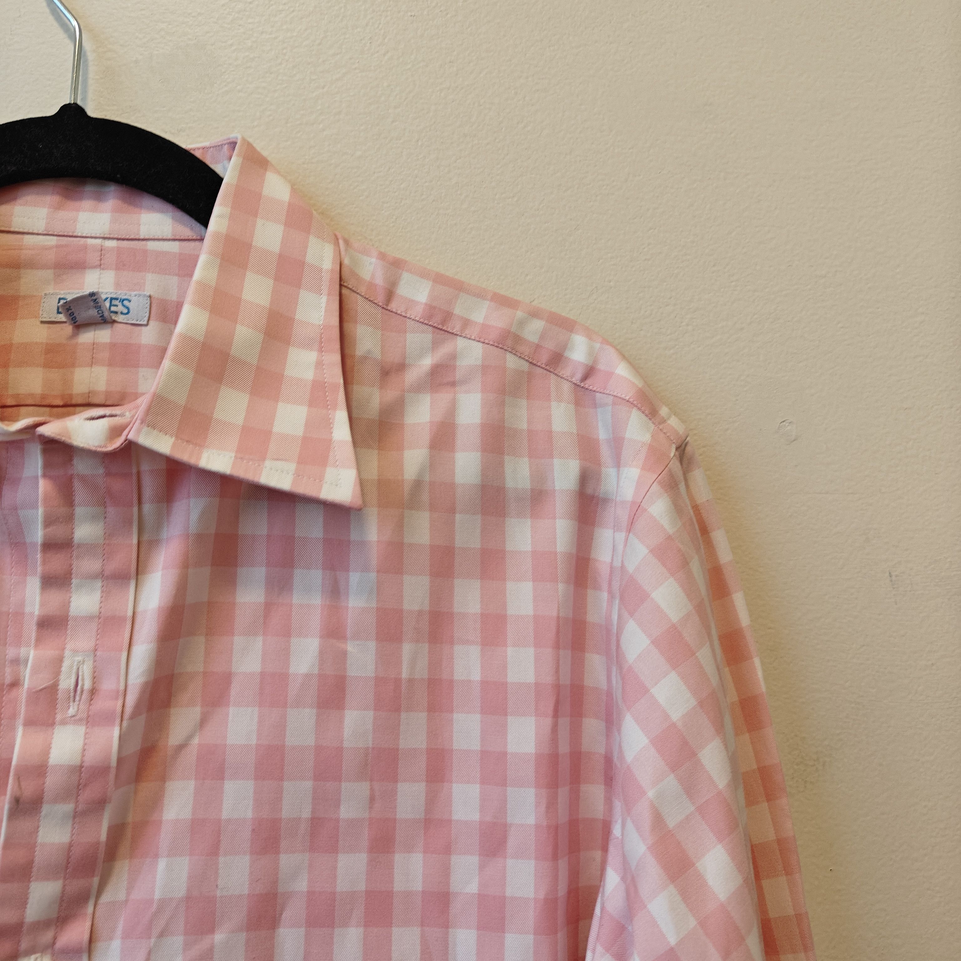 Drake's pink checkered dress shirt 16/41" drakes Size US M / EU 48-50 / 2 - 6 Thumbnail