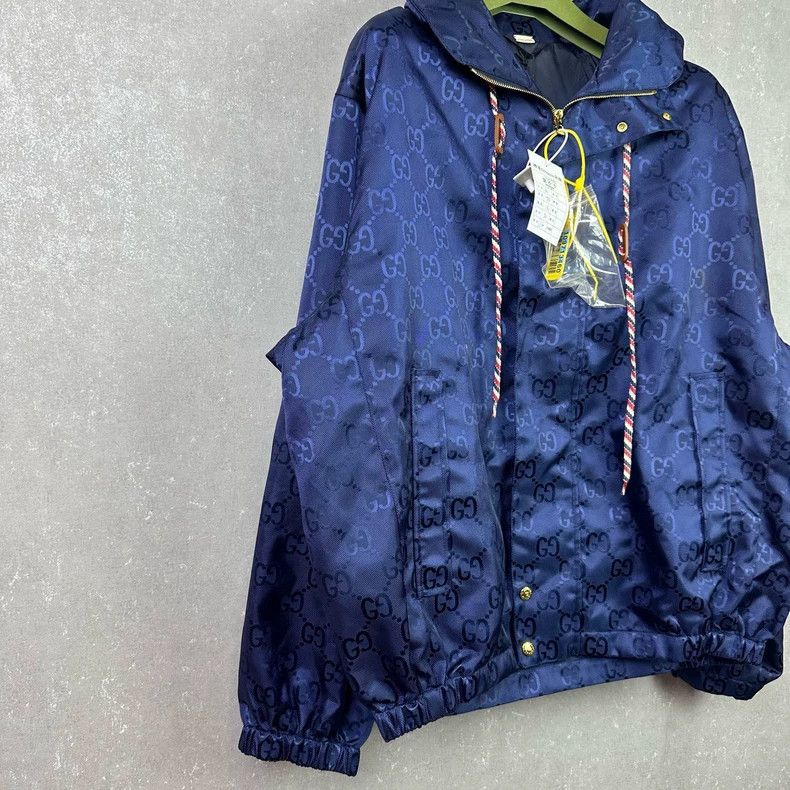 Gucci Gucci FW22Logo Jaccard Hooded Jacket 2502-Nextarrow Size US M / EU 48-50 / 2 - 3 Thumbnail