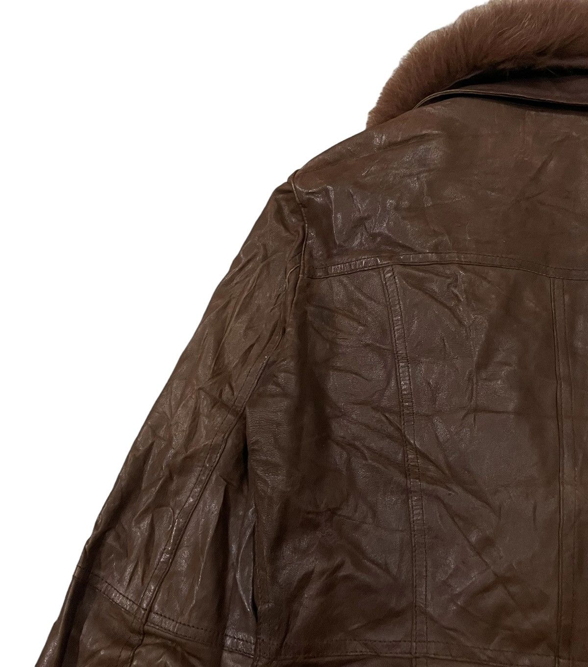 Leather Vintage Patrick Cox Wannabe Mink Fur Sheep leather Jacket Size S / US 4 / IT 40 - 14 Thumbnail