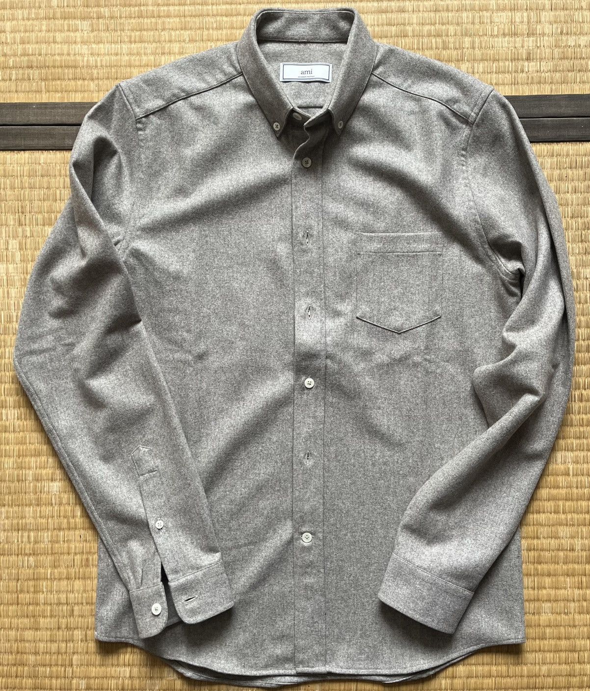 AMI Grey heavy wool shirt Size US M / EU 48-50 / 2 - 1 Thumbnail