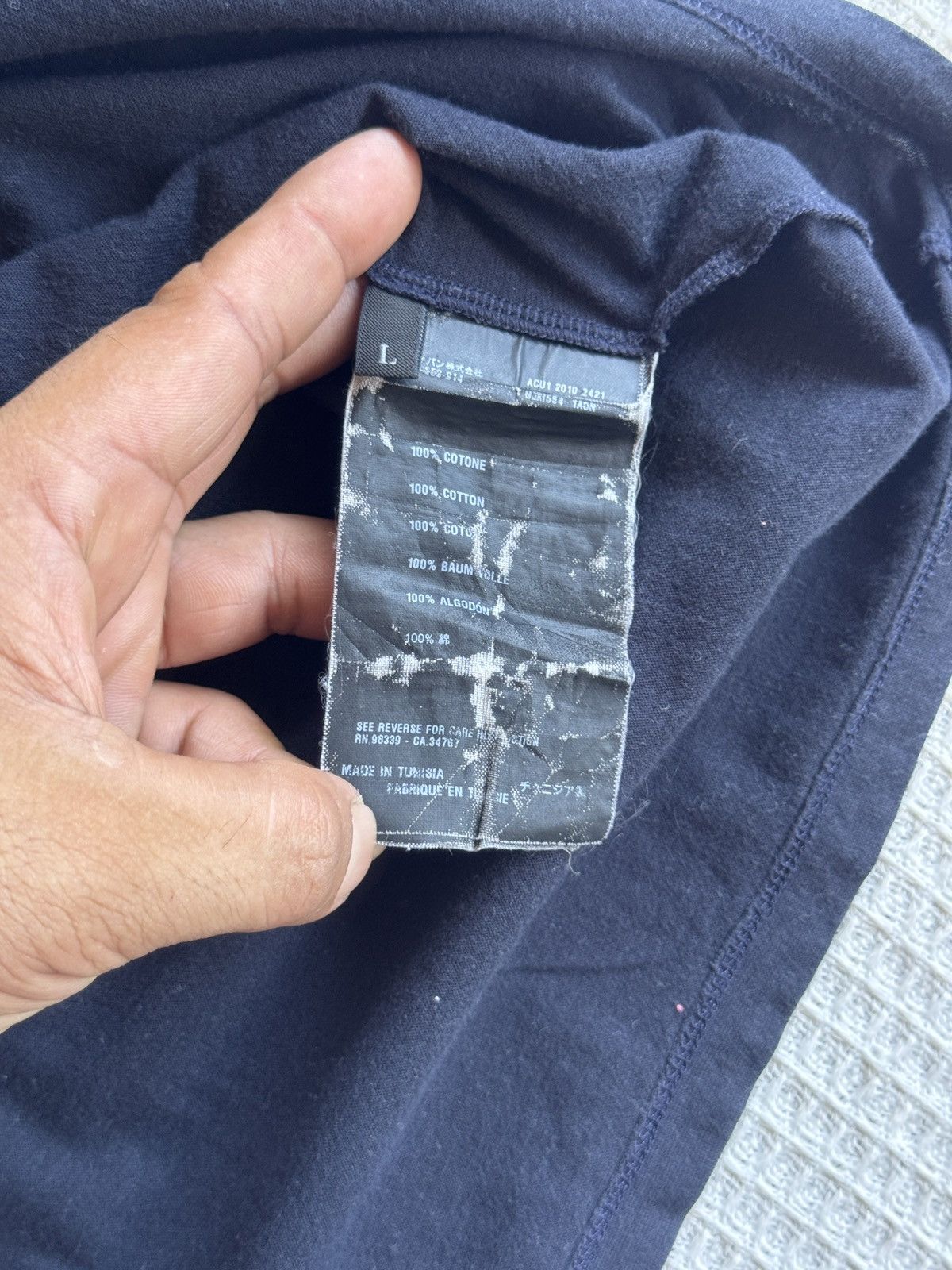 Prada Last Drop🔥Rare🔥Vintage PRADA Milano Polo Shirt Dark Blue Size US L / EU 52-54 / 3 - 7 Thumbnail