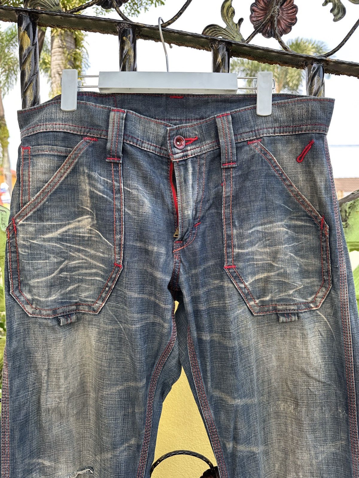 Kapital 💥Edwin Blue Trip 503💥 Crazy Design Edwin Carpenter💥 Size US 34 / EU 50 - 15 Thumbnail