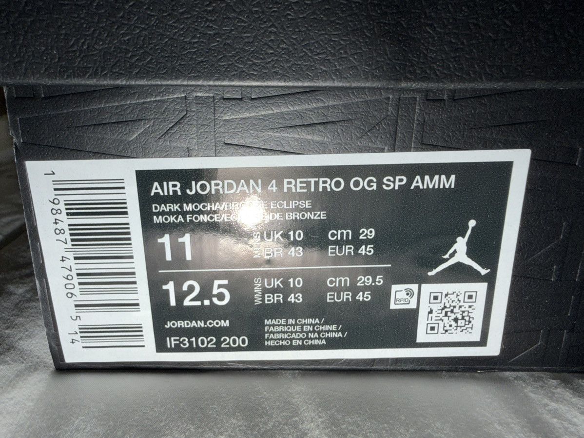 Jordan Brand A Ma Maniére x Air Jordan 4 Retro – Dark Mocha (Size 11) Size US 11 / EU 44 - 13 Thumbnail