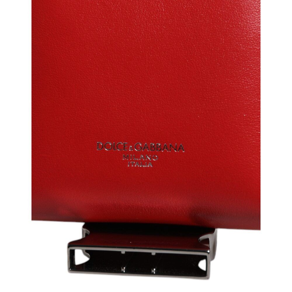 Dolce & Gabbana Dolce & Gabbana Red Leather Logo Zip Around Card Holder Wide Size ONE SIZE - 3 Thumbnail