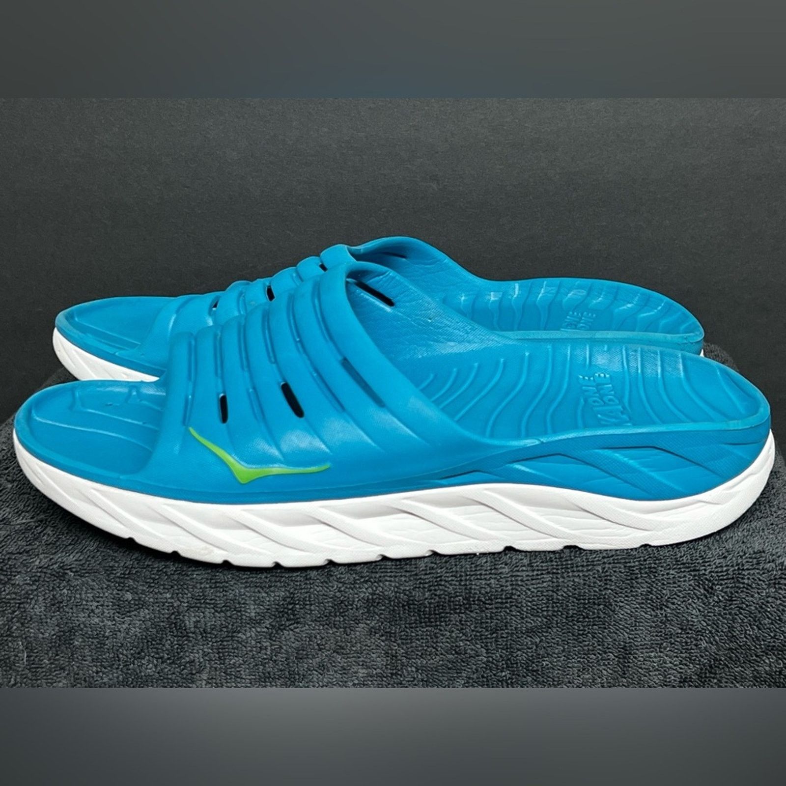 Hoka Hoka One Ora Mens Size 13 Blue Recovery Slide Sandals Size US 13 / EU 46 - 1 Thumbnail