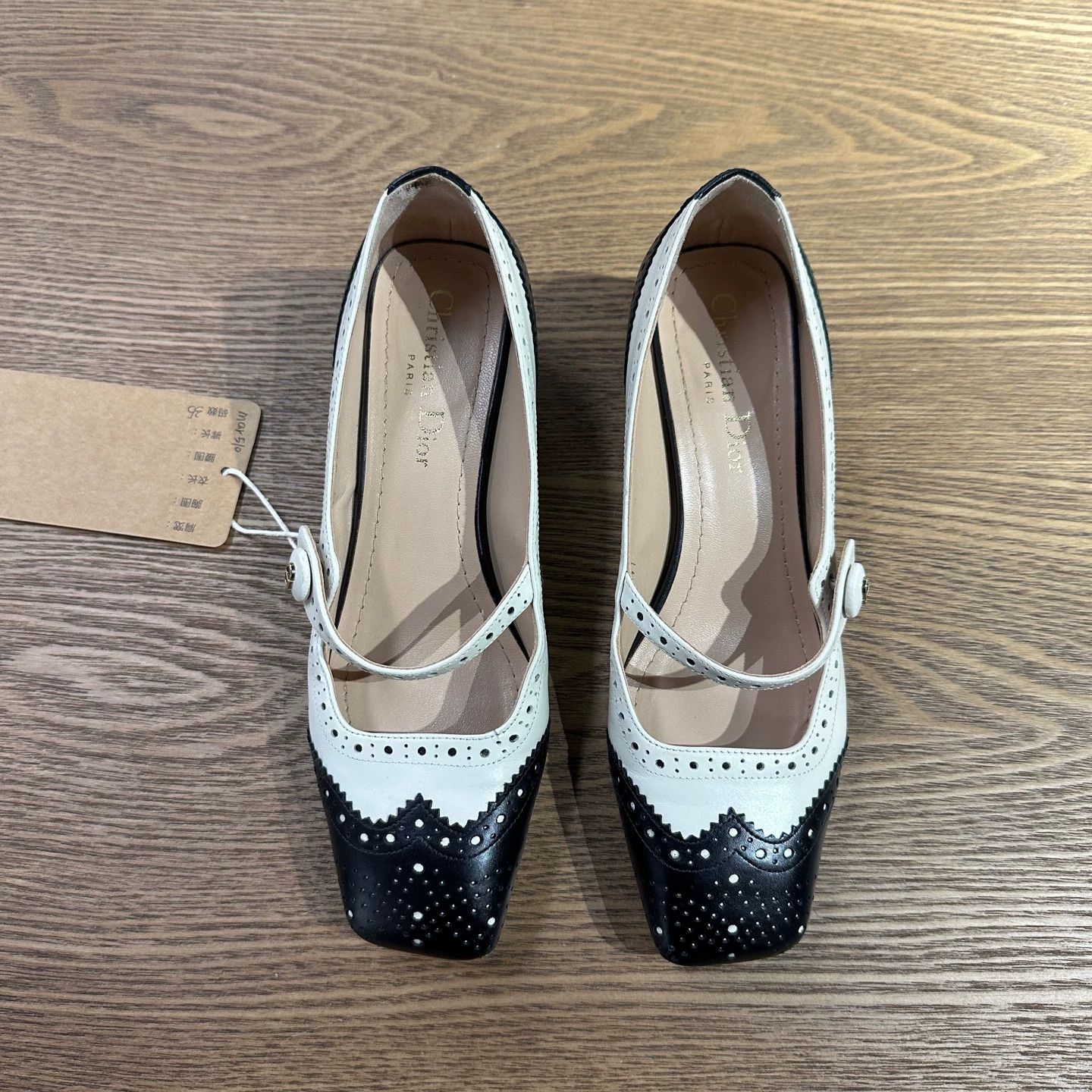 Dior Dior mar510 Spect leather square-toe heels 35 Size US 4.5 / IT 34.5 - 2 Thumbnail
