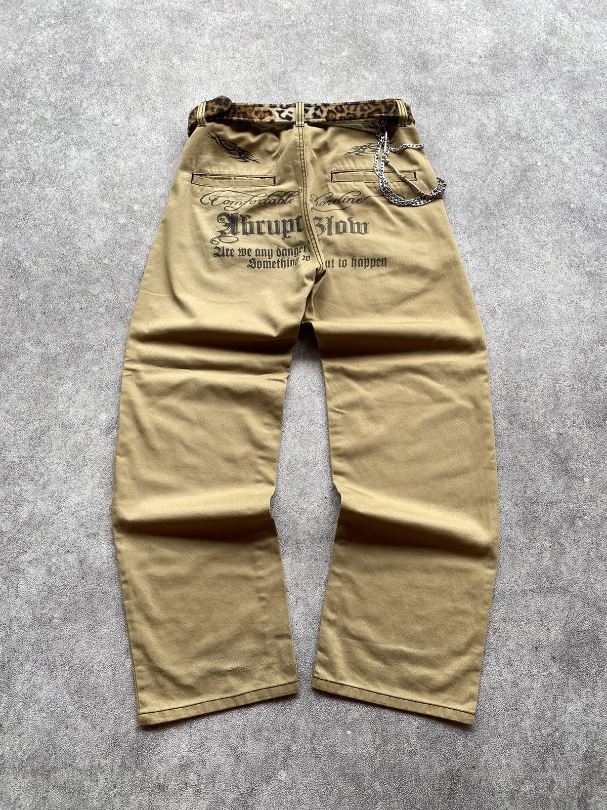 If Six Was Nine × Le Grande Bleu (L.G.B.) 2000s Denial Skull Y2K Baggy Pant Size US 34 / EU 50 - 1 Thumbnail