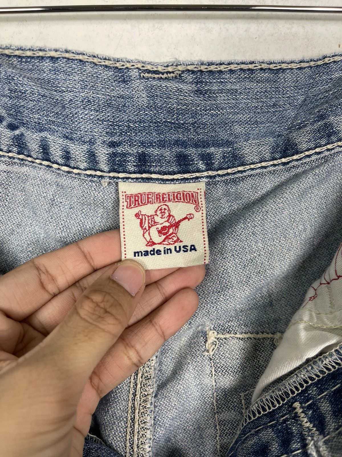 If Six Was Nine 🔥TRUE RELIGION MADE IN USA DISTRESSED RIPPED JEANS Size US 32 / EU 48 - 15 Thumbnail