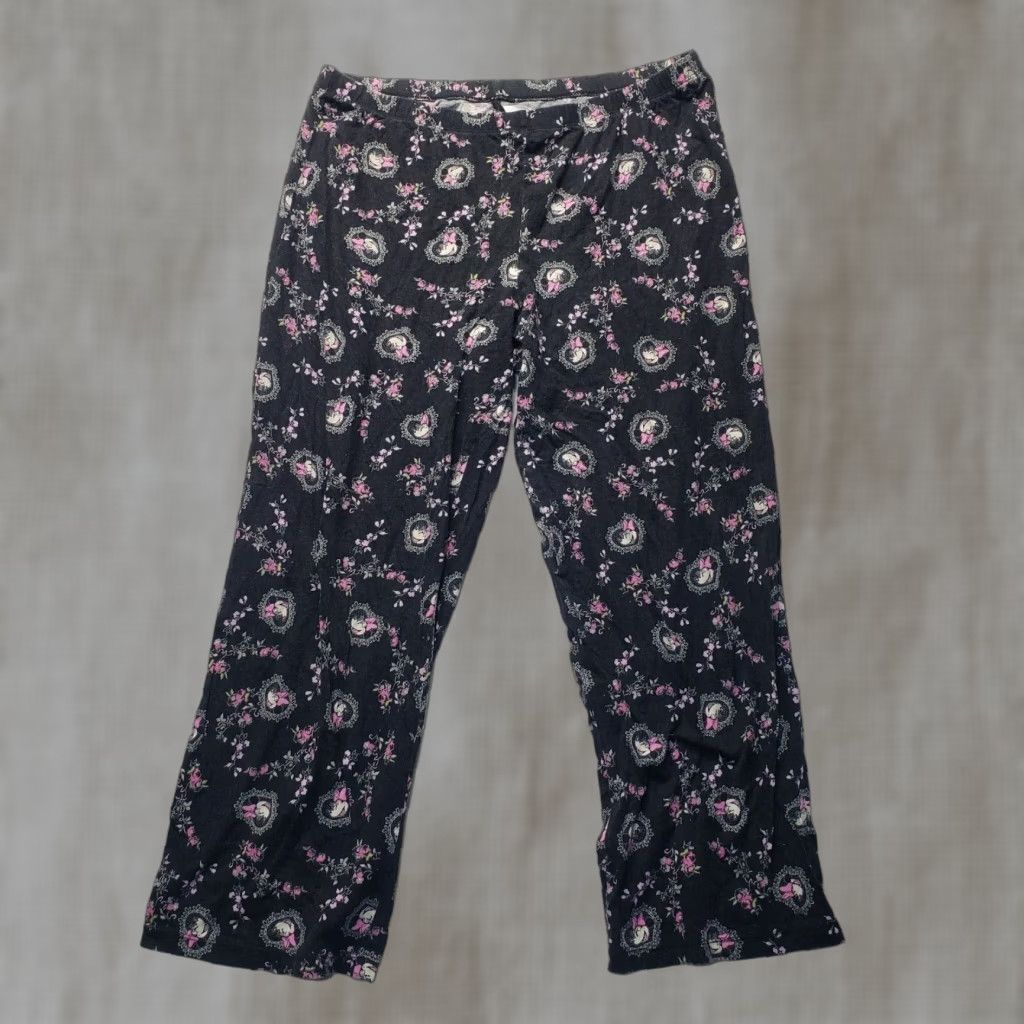 Disney Disney Lounge Pants Women Adult L Gray Minnie Mouse Pattern Sleep Size 36" / US 14 / IT 50 - 1 Thumbnail